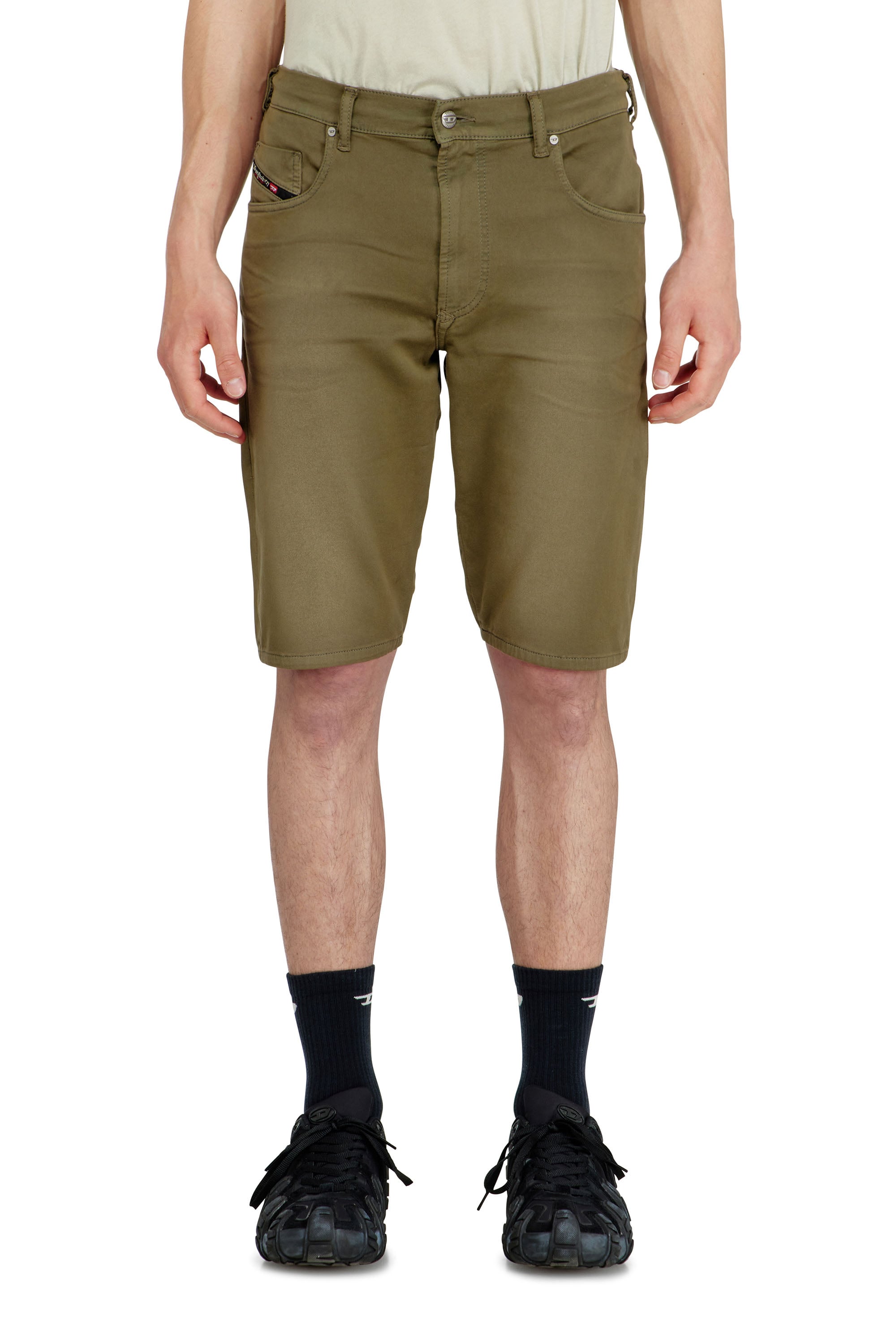 Diesel - Slim shorts in coloured denim - Denim short pants - Man - Green