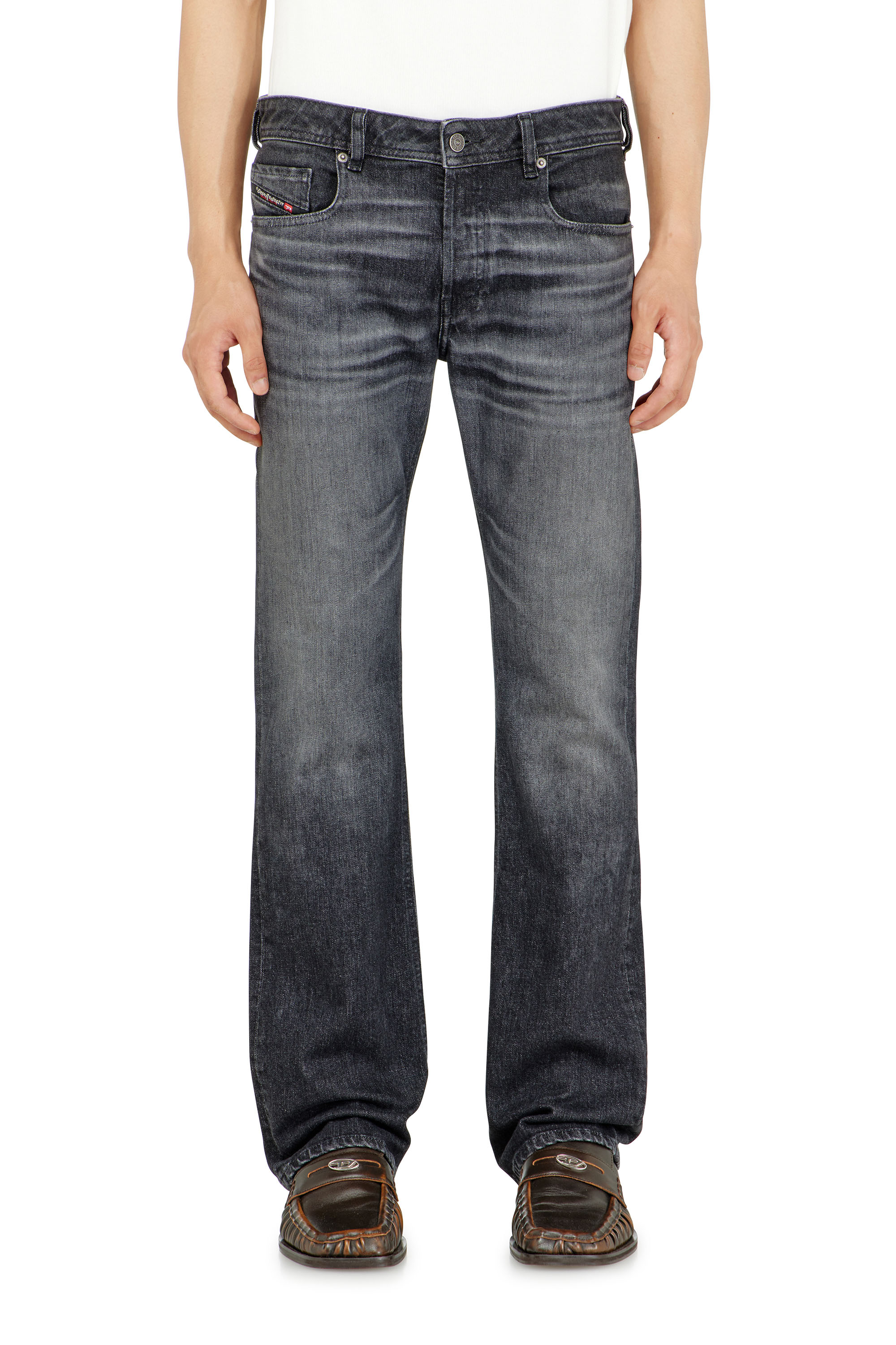 Diesel Bootcut Jeans Low Waist 2007 Zatiny, Black/Dark grey, Button fly