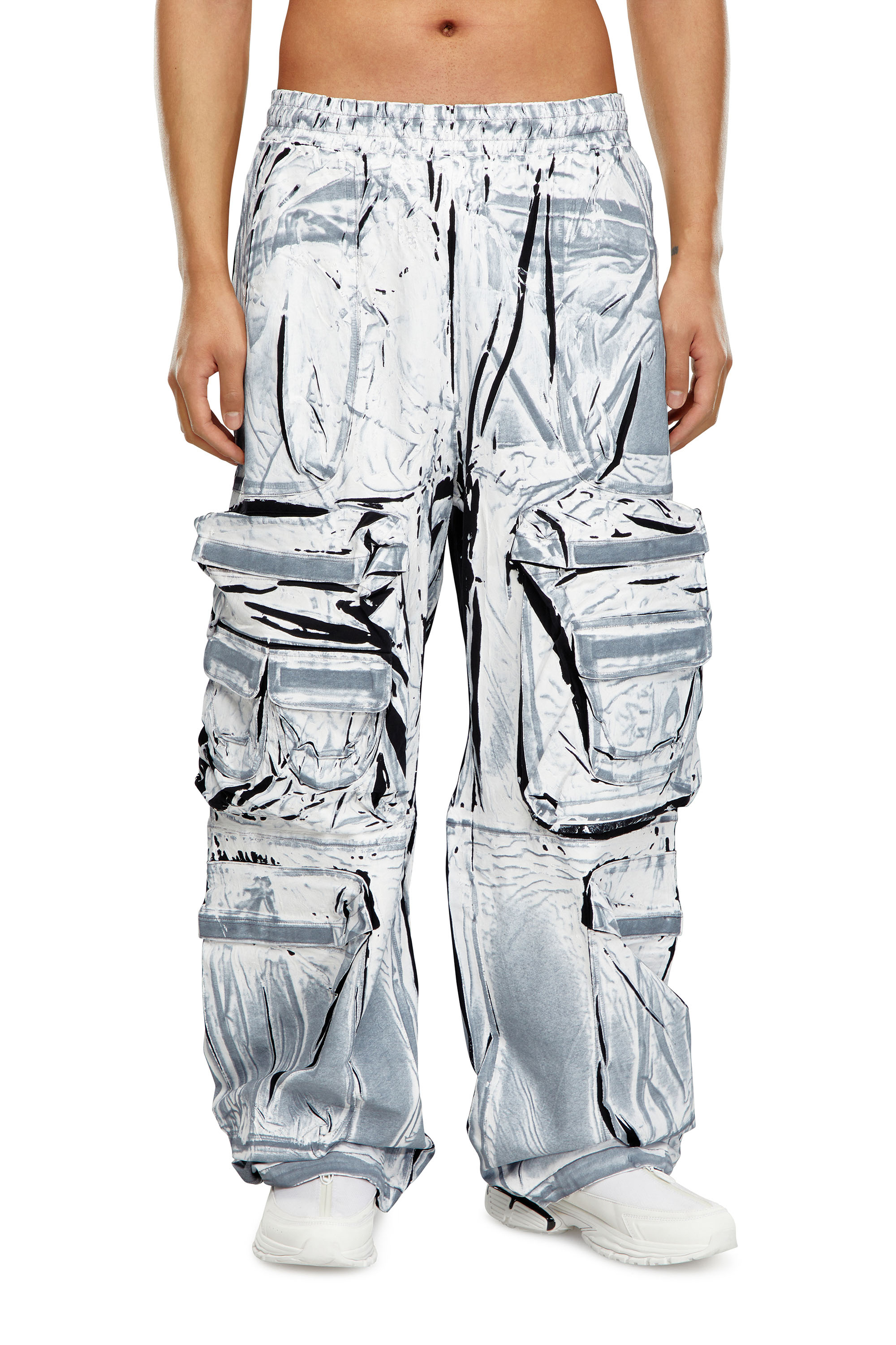 Diesel - Chalky cargo pants with logo patches - Pants - Man - Multicolor
