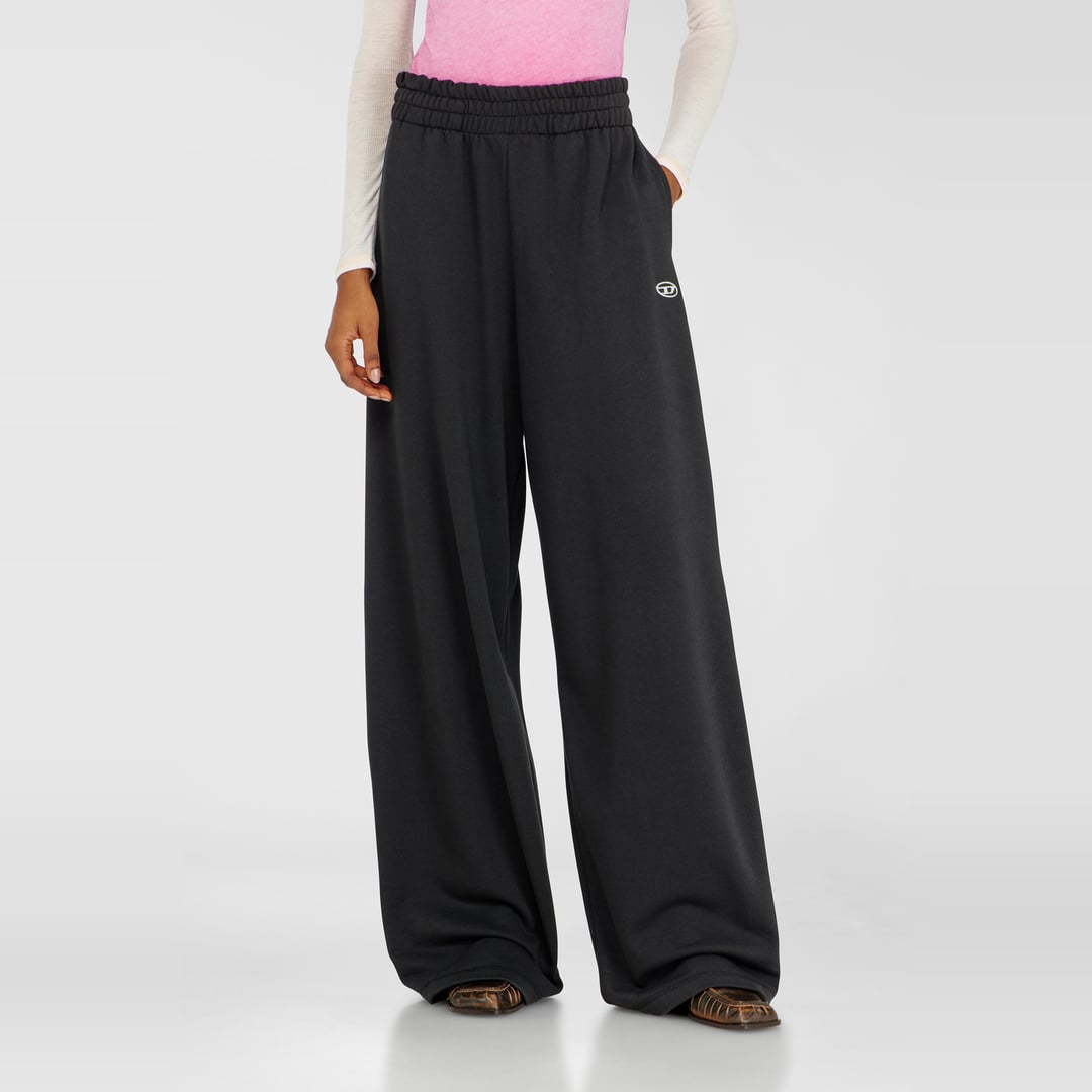 Diesel - Loose track pants with elastic waistband - Pants - Woman - Black