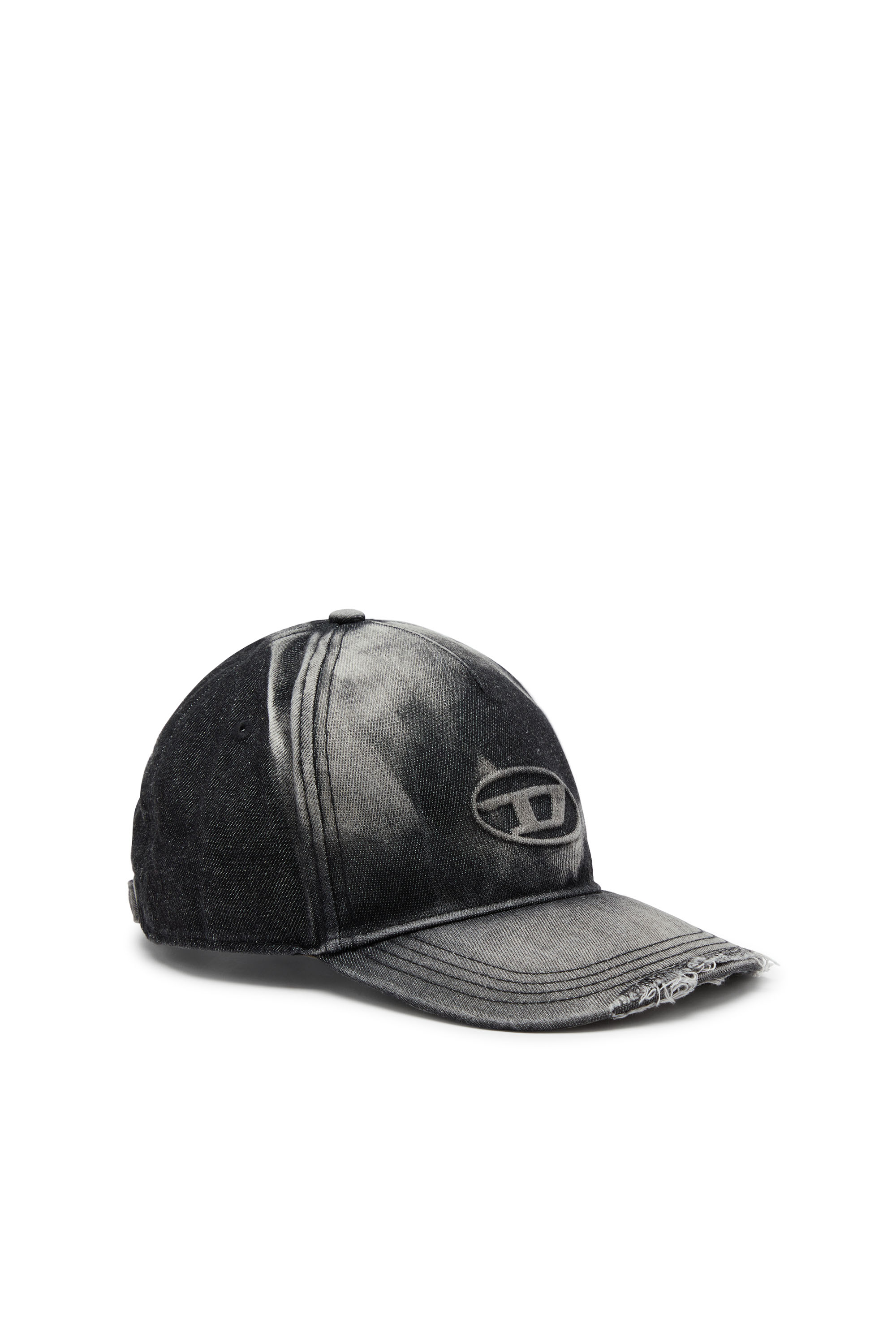 Diesel Homem Preto - Baseball Cap In Destroyed Denim - Caps - Man Tamanho 02