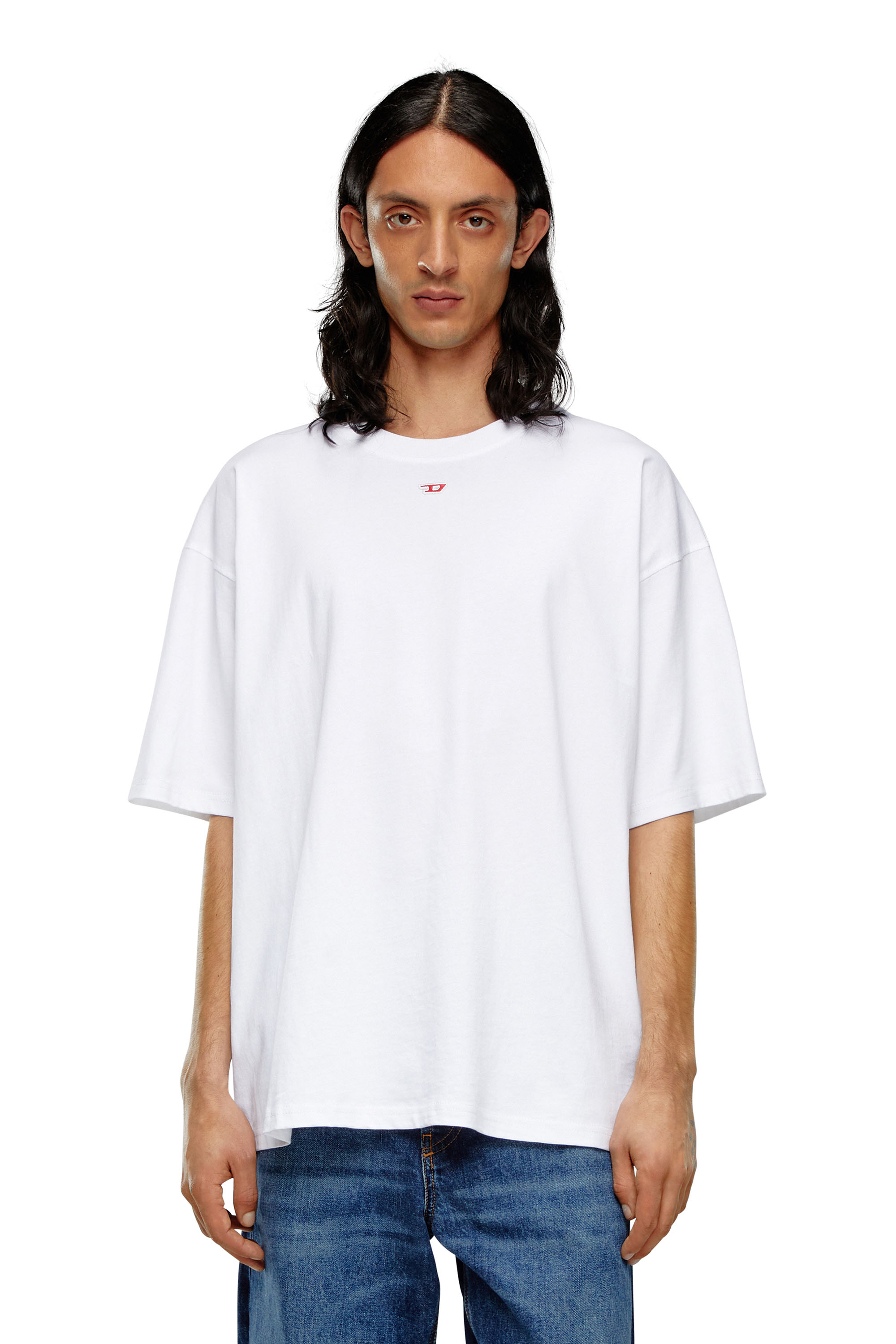 Diesel - T-shirt con patch D ricamato - T-Shirts - Unisex - Bianco