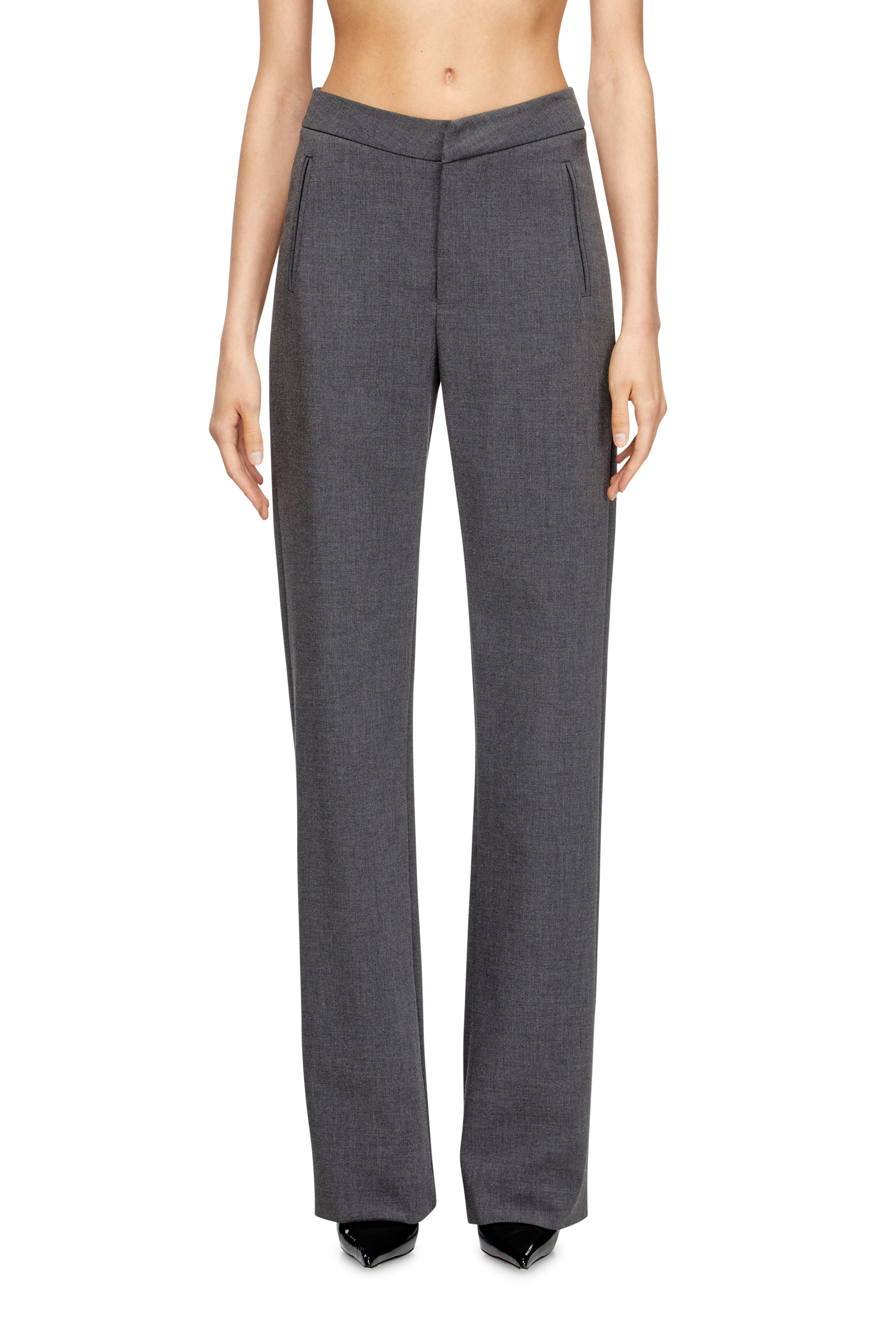 Diesel - P-ROMISE-S1, Woman's High-rise tailored pants in Dark grey - 3