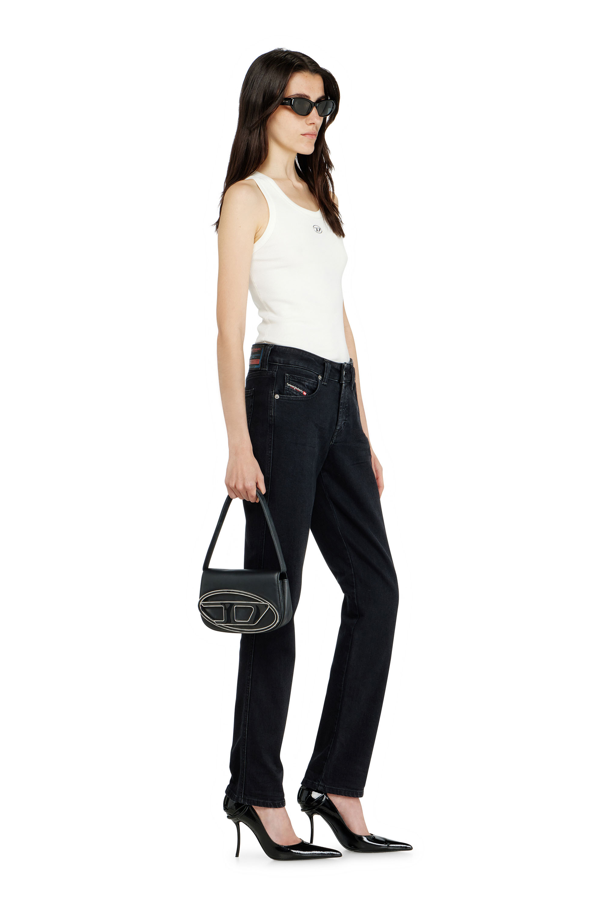 Diesel - Woman's Slim Jeans 1992 D-Jiann 09N89, Black/Dark grey - 4