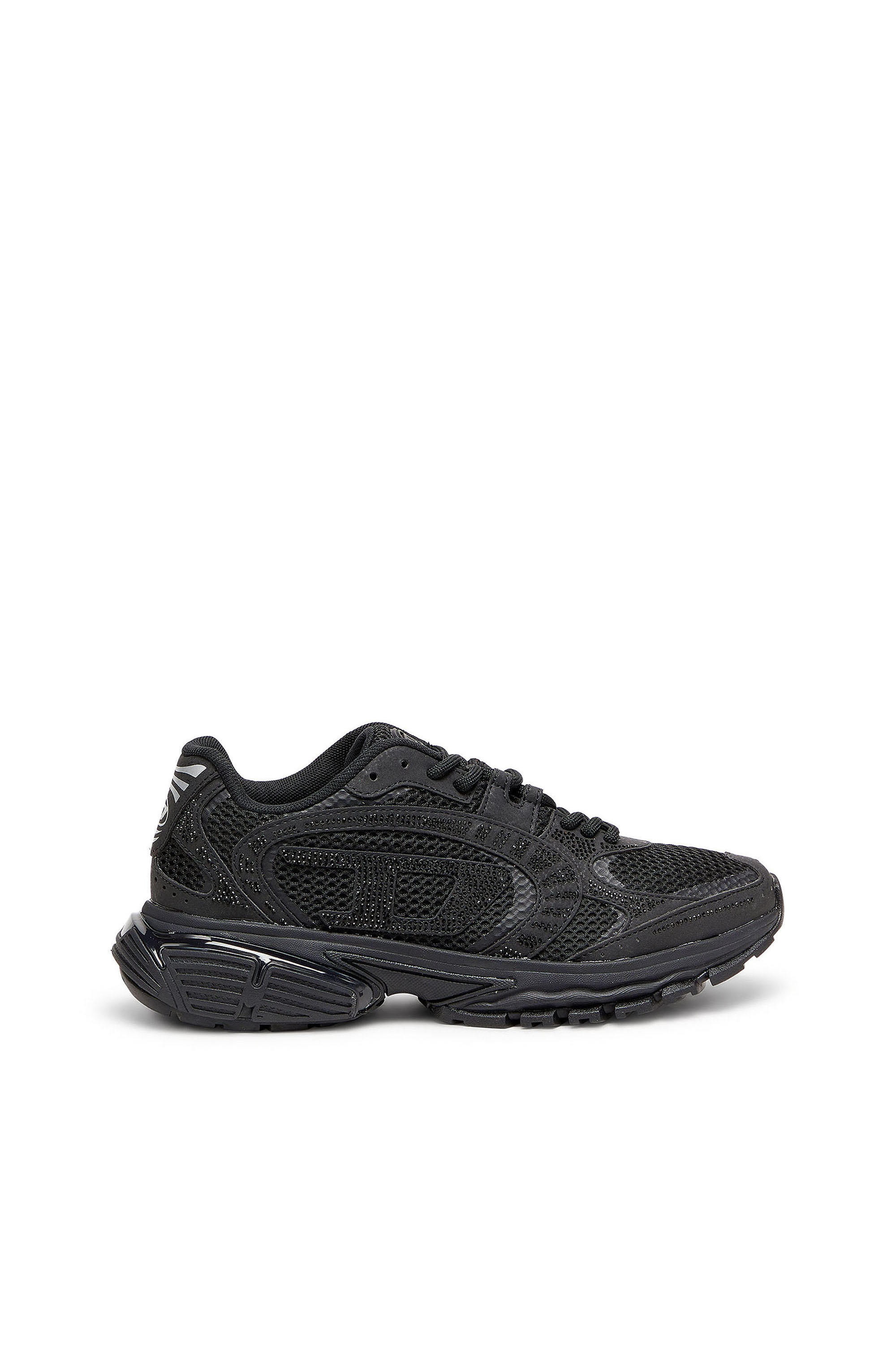 Diesel - S-Pro-V-Dense - Mesh sneakers with crystals - Sneakers - Woman - Black