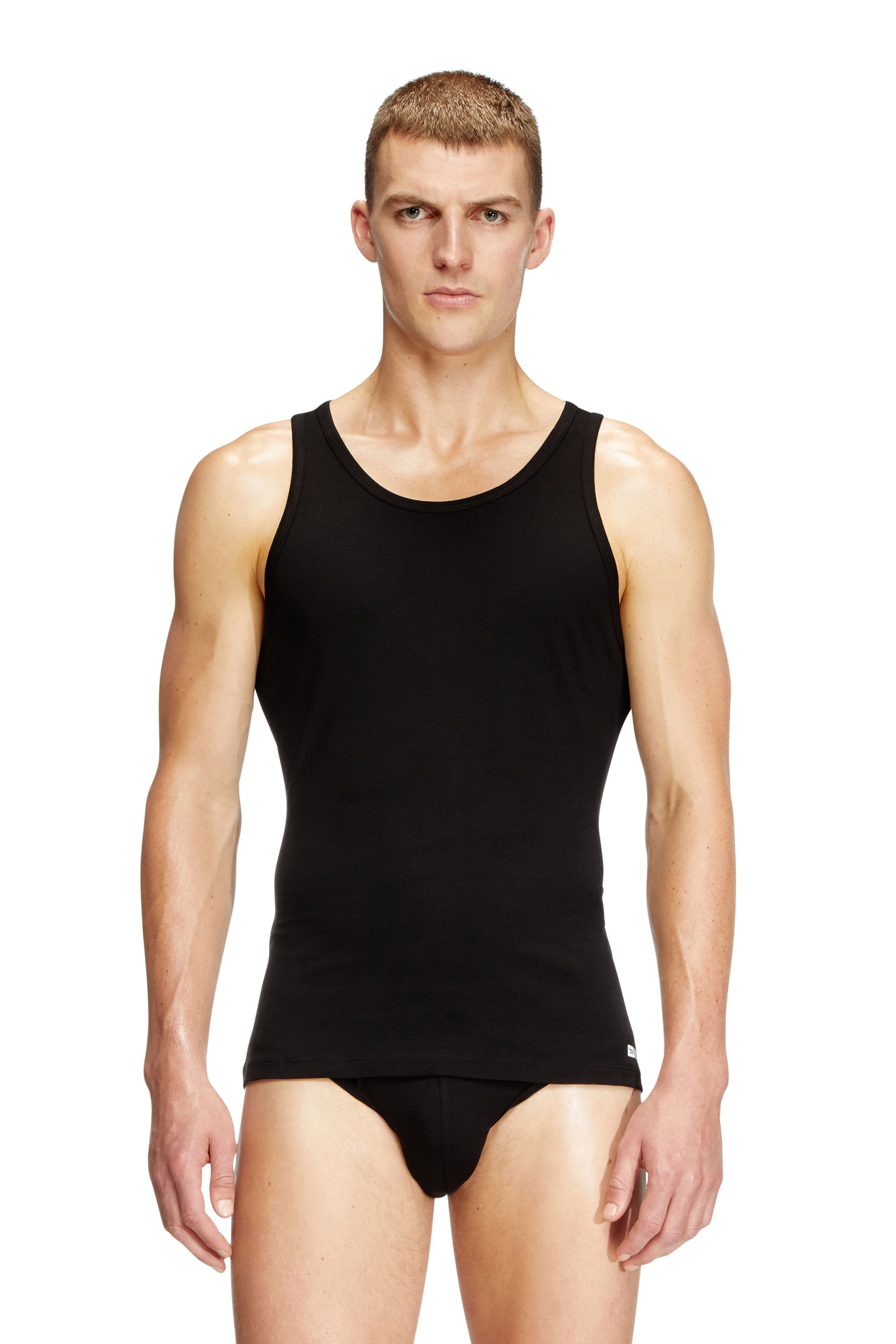 Diesel Nero Uomo - Set Da Due Canotte In Cotone - Tops Xxl