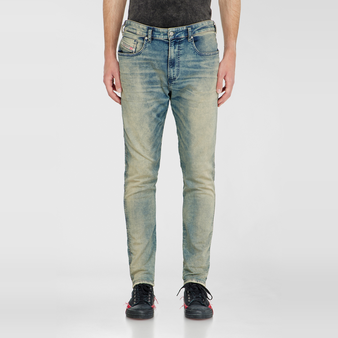 Diesel Slim Taille Moyenne 2062 D-Strukt Joggjeans, Bleu moyen, Fermeture zippée