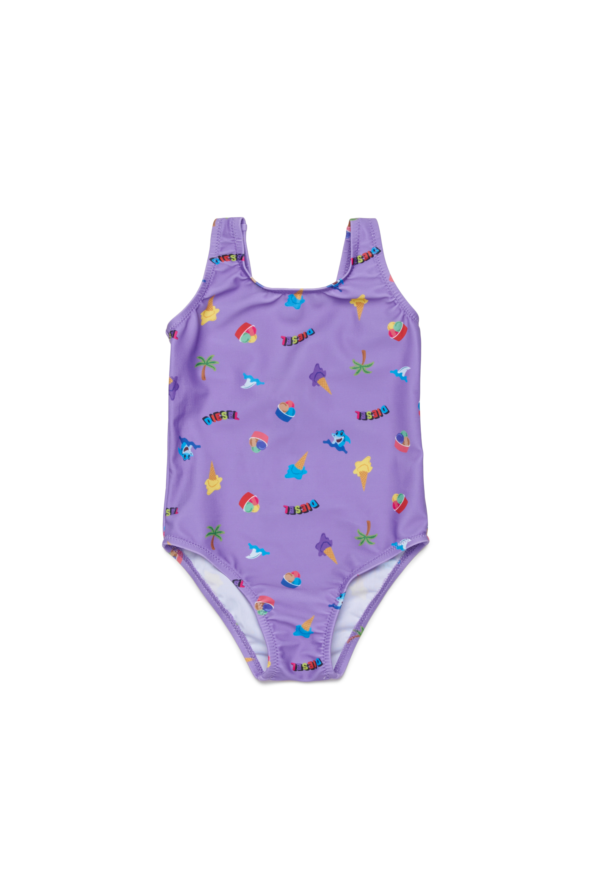 Diesel Girls Violet - Swimsuit With All-Over Ice-Cream Print - Beachwear - Woman Size 12-18 Kids