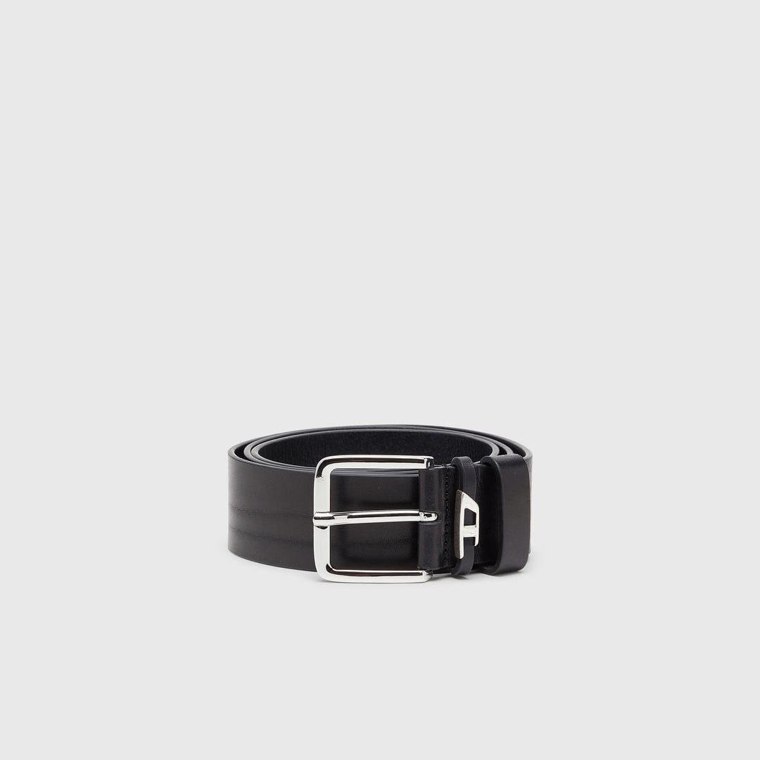 Diesel - 4 cm crinkle leather belt - Belts - Man - Black