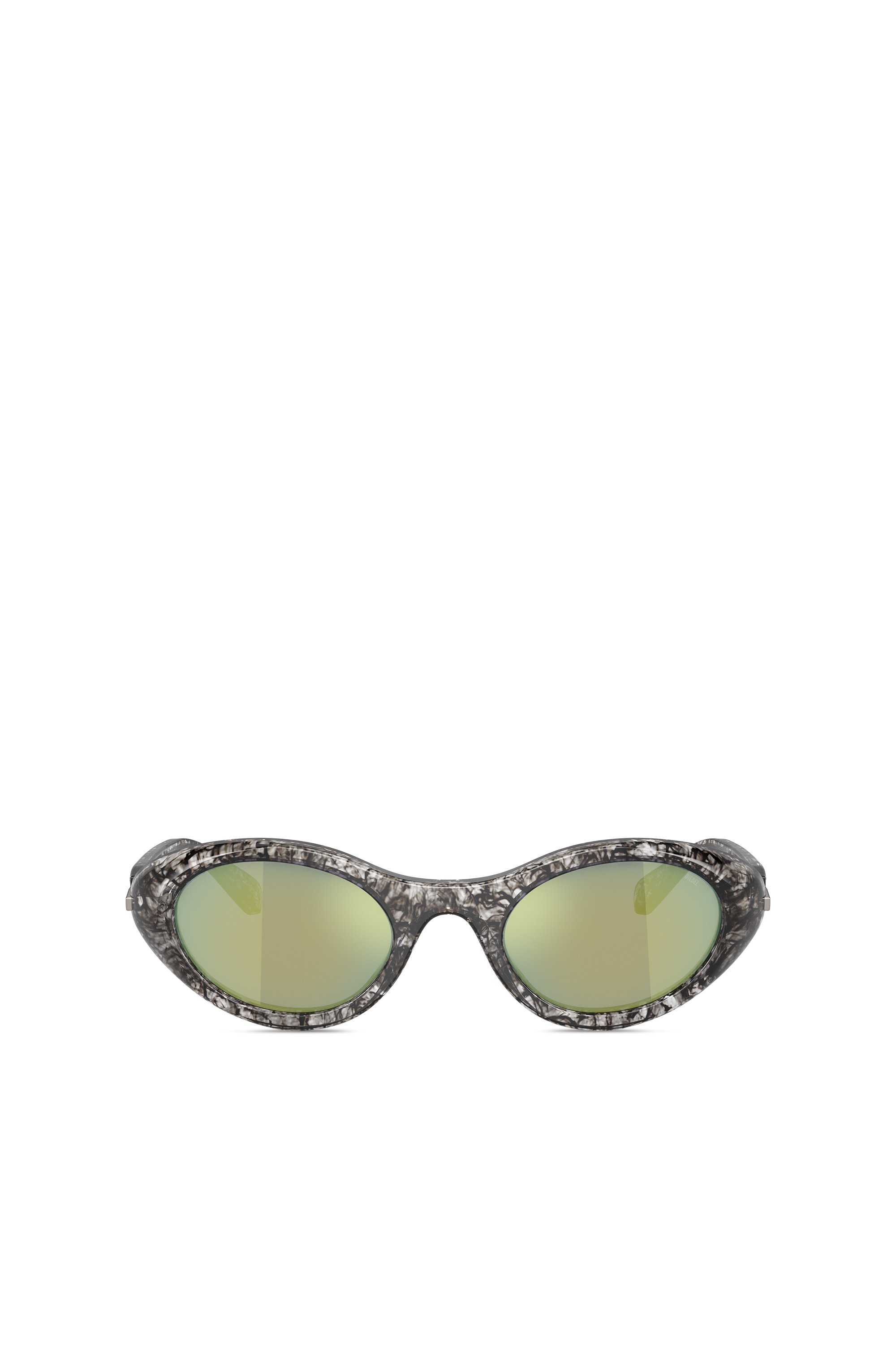 Shop Diesel Oval Shape Sunglasses In Acetate In Marrone