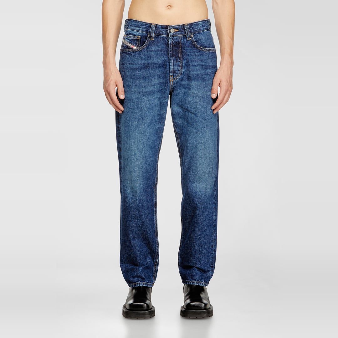 Diesel Regular Jeans Regular Waist 2024 D-Macs, Medium blue, Button fly