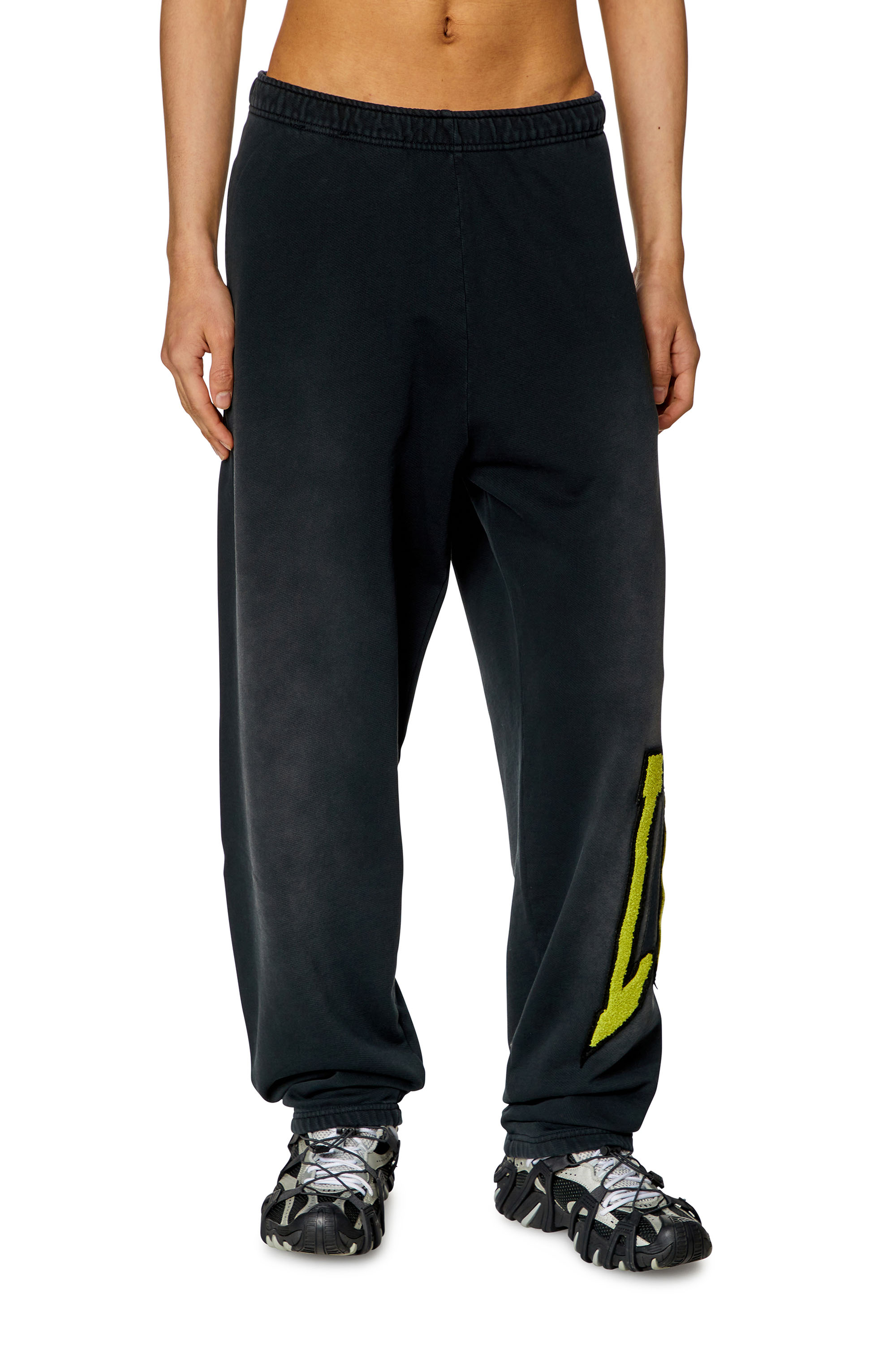 Diesel - Pantalon de survêtement style universitaire avec empiècements LIES - Pantalons - Homme - Noir