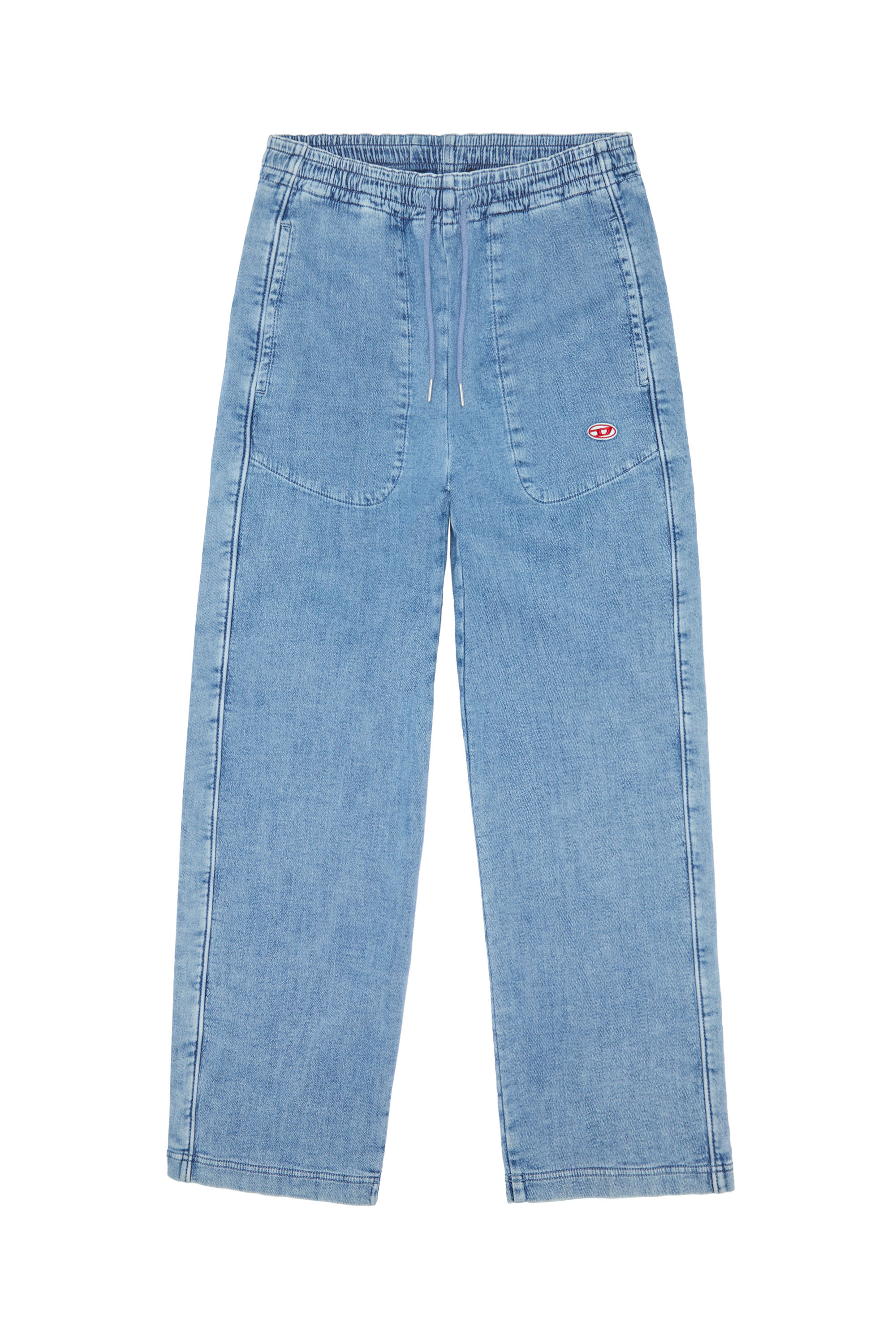 Men Light blue Straight Baggy Jeans: D-Rise 09E25 | Diesel