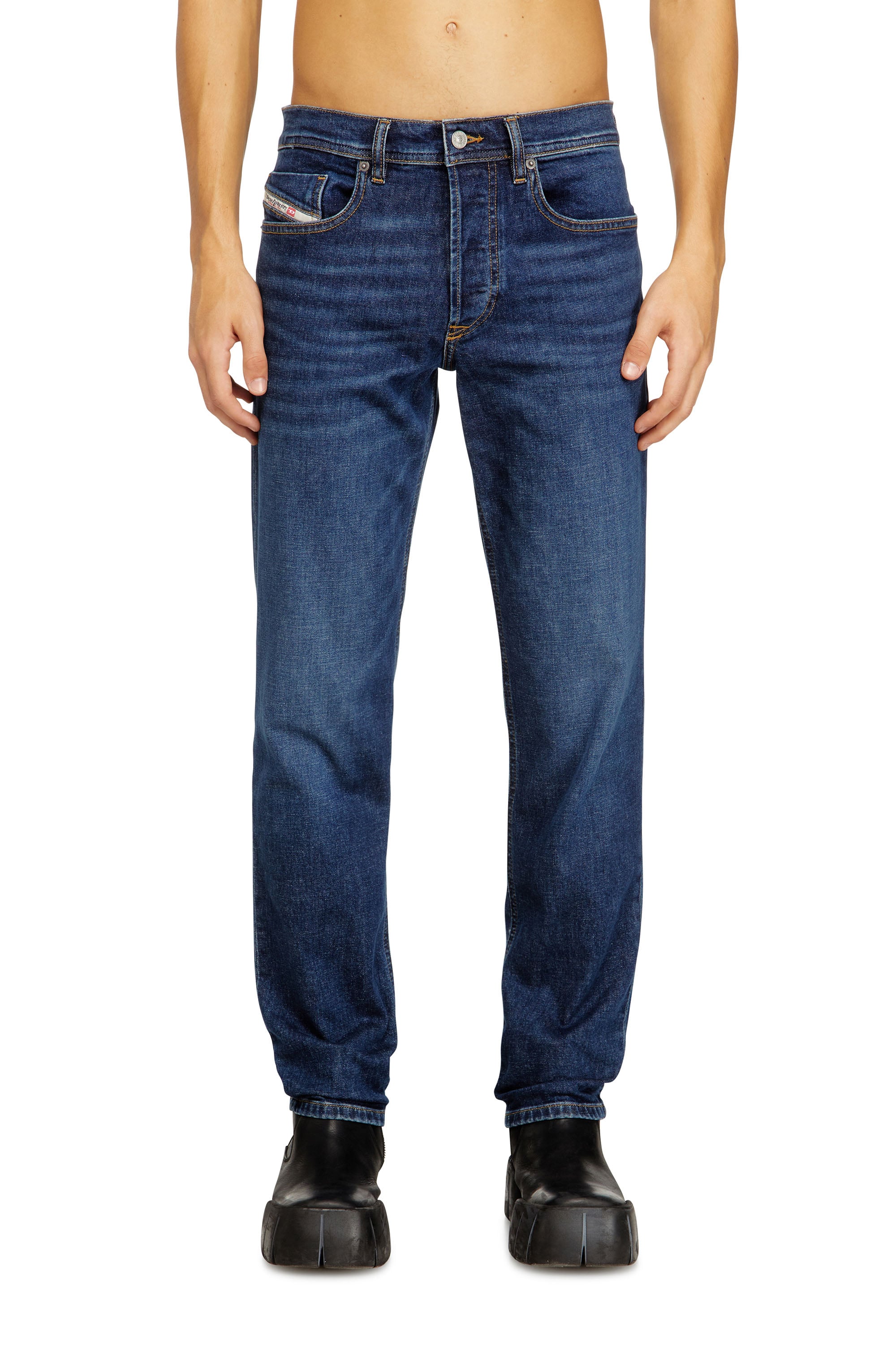 Diesel Men's Blue Regular Jeans Regular Waist 2023 D-Finitive, Button Fly Size 29