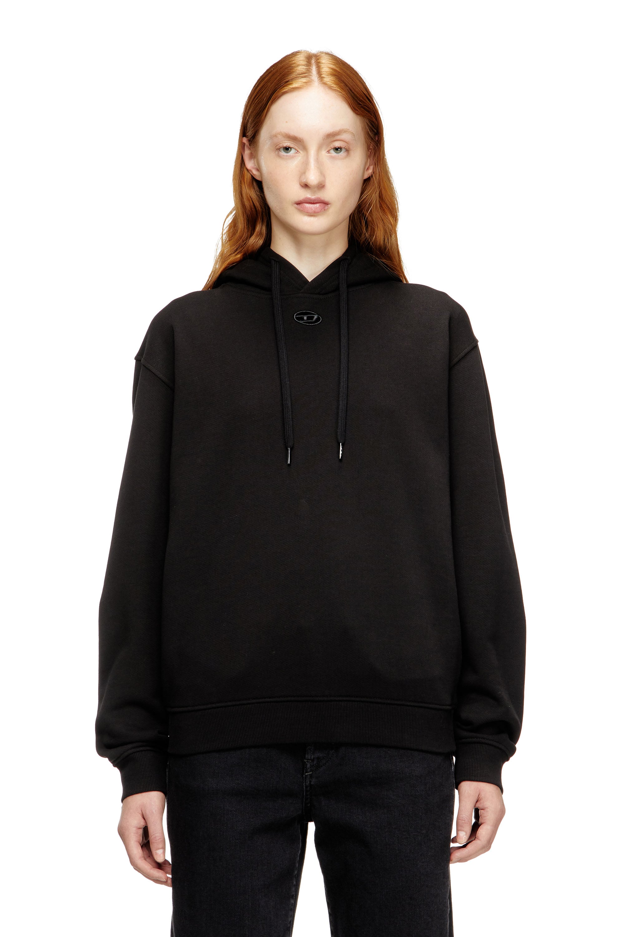 Diesel - Hoodie in cotton with Oval D logo - Sweaters - Woman - Black
