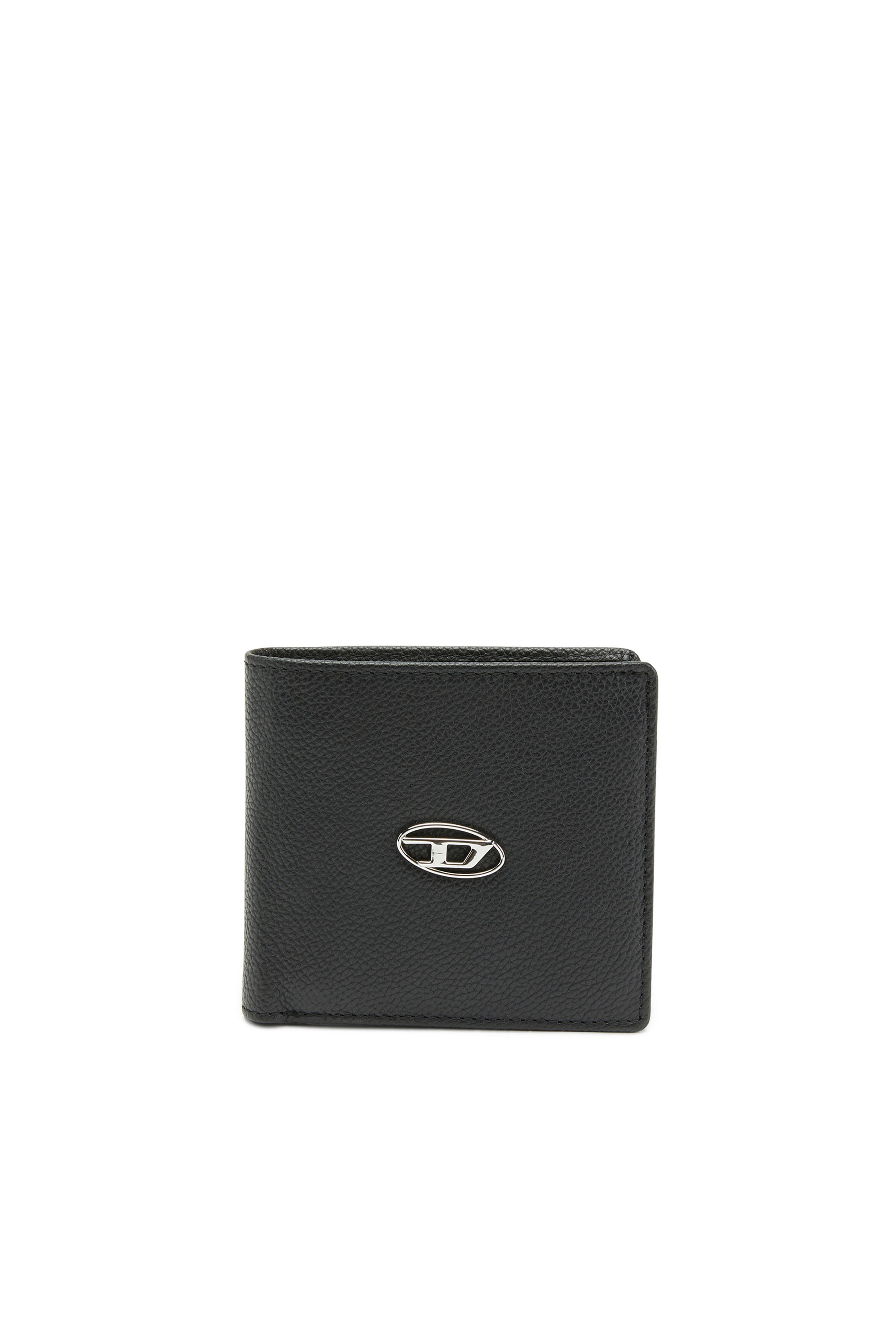 Diesel - Bi-fold wallet in grainy leather - Small Wallets - Man - Black