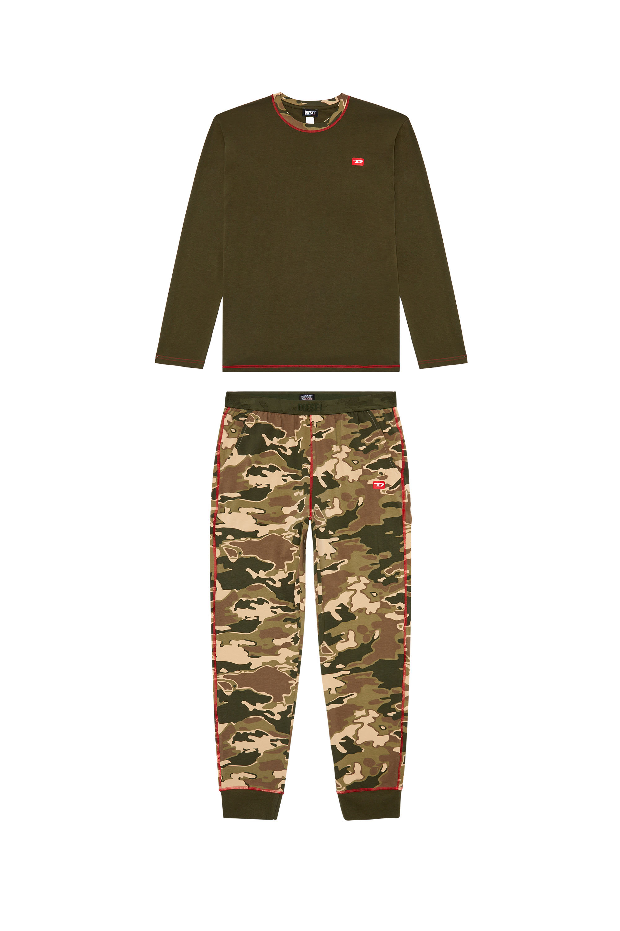 Diesel - Pyjamas aus Baumwolle mit Camouflage-Prints - Pyjamas - Herren - Bunt