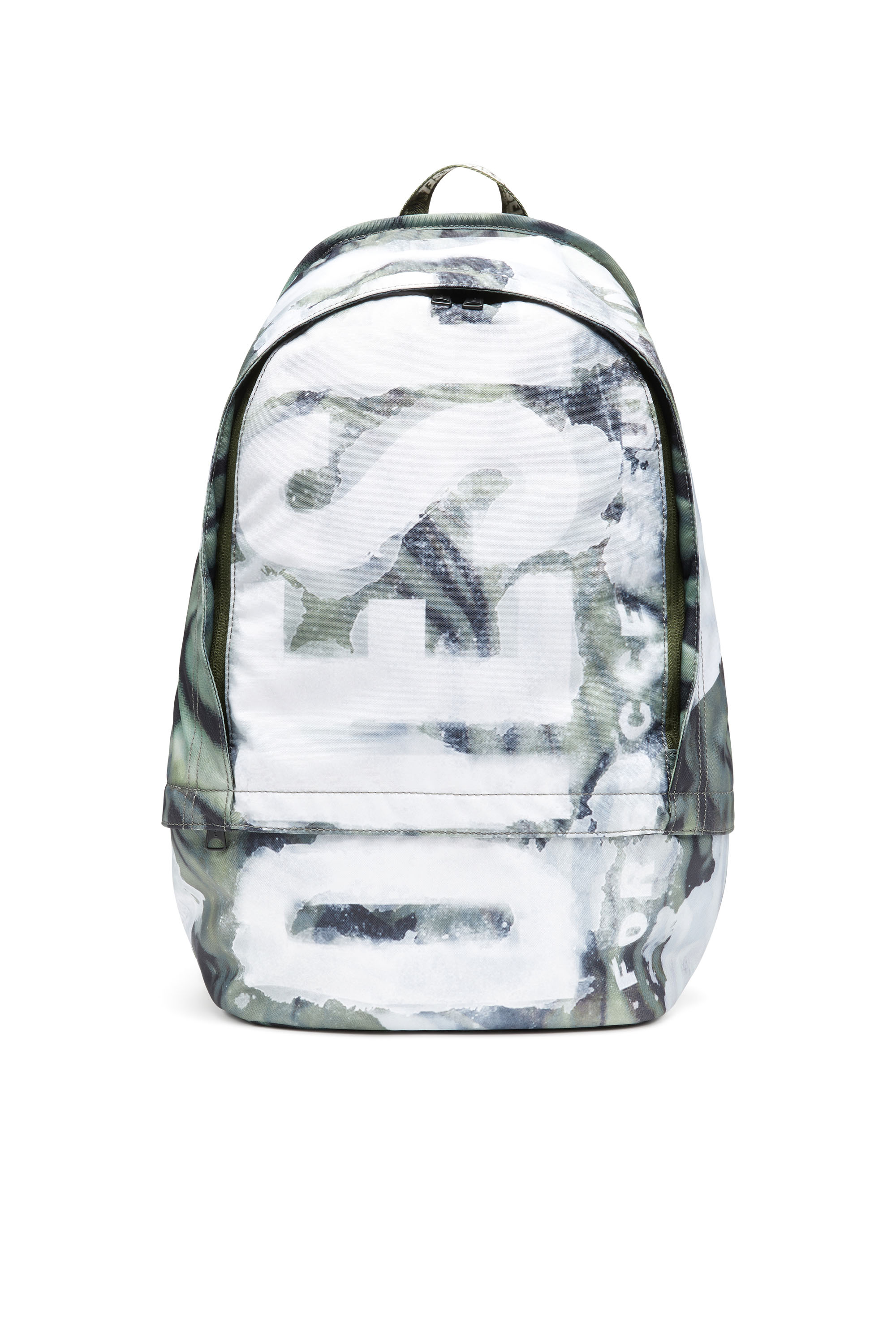 Diesel - Rave Backpack X - Backpack with wet-effect camo print - Backpacks - Unisex - Multicolor