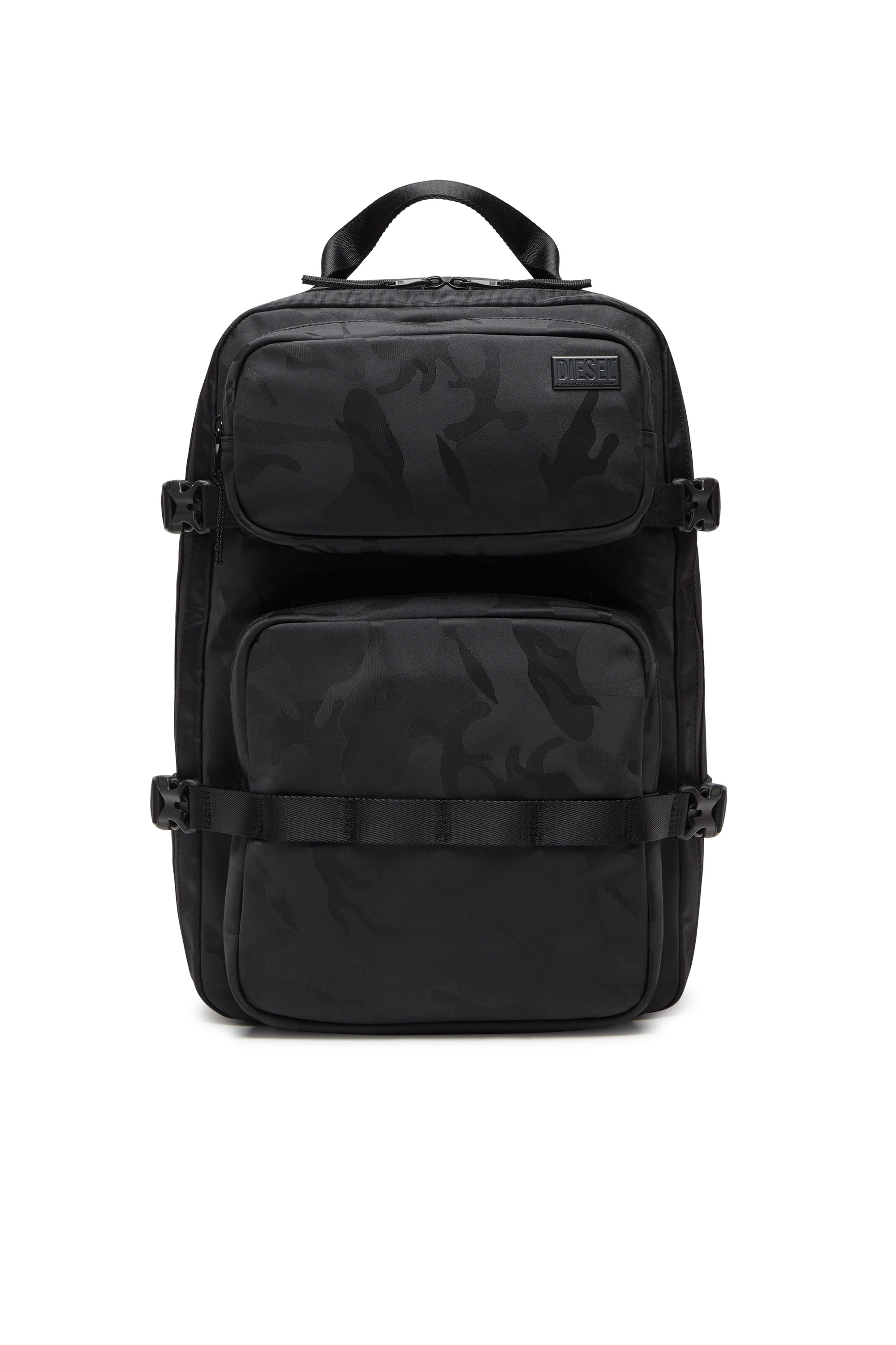 Diesel - Dsrt Backpack - Sac à dos utility en nylon imprimé - Sacs à dos - Homme - Noir