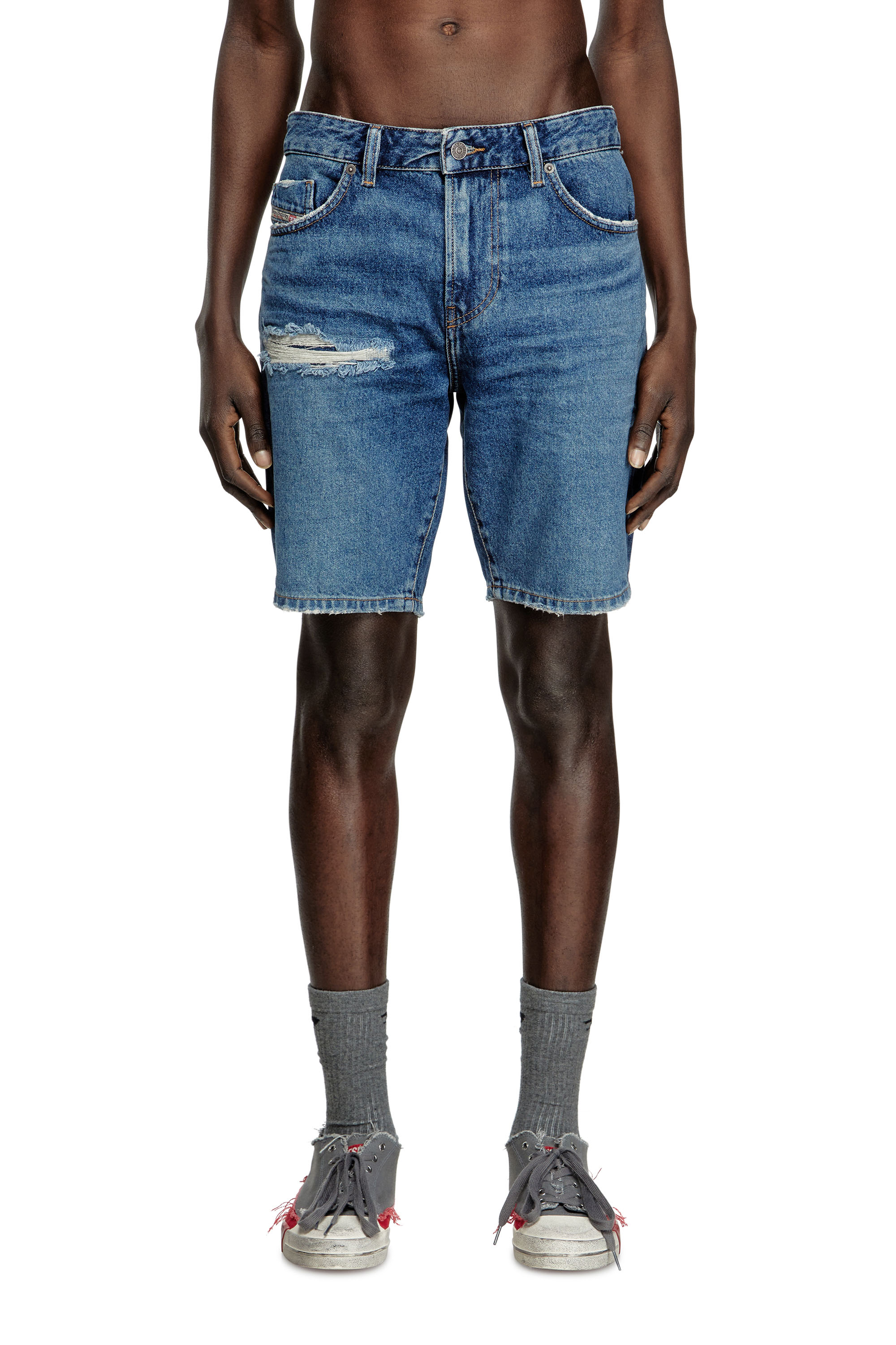 Diesel Mužský Modrá - Slim Denim Shorts - Denim Short Pants - Man Veľkosť 32