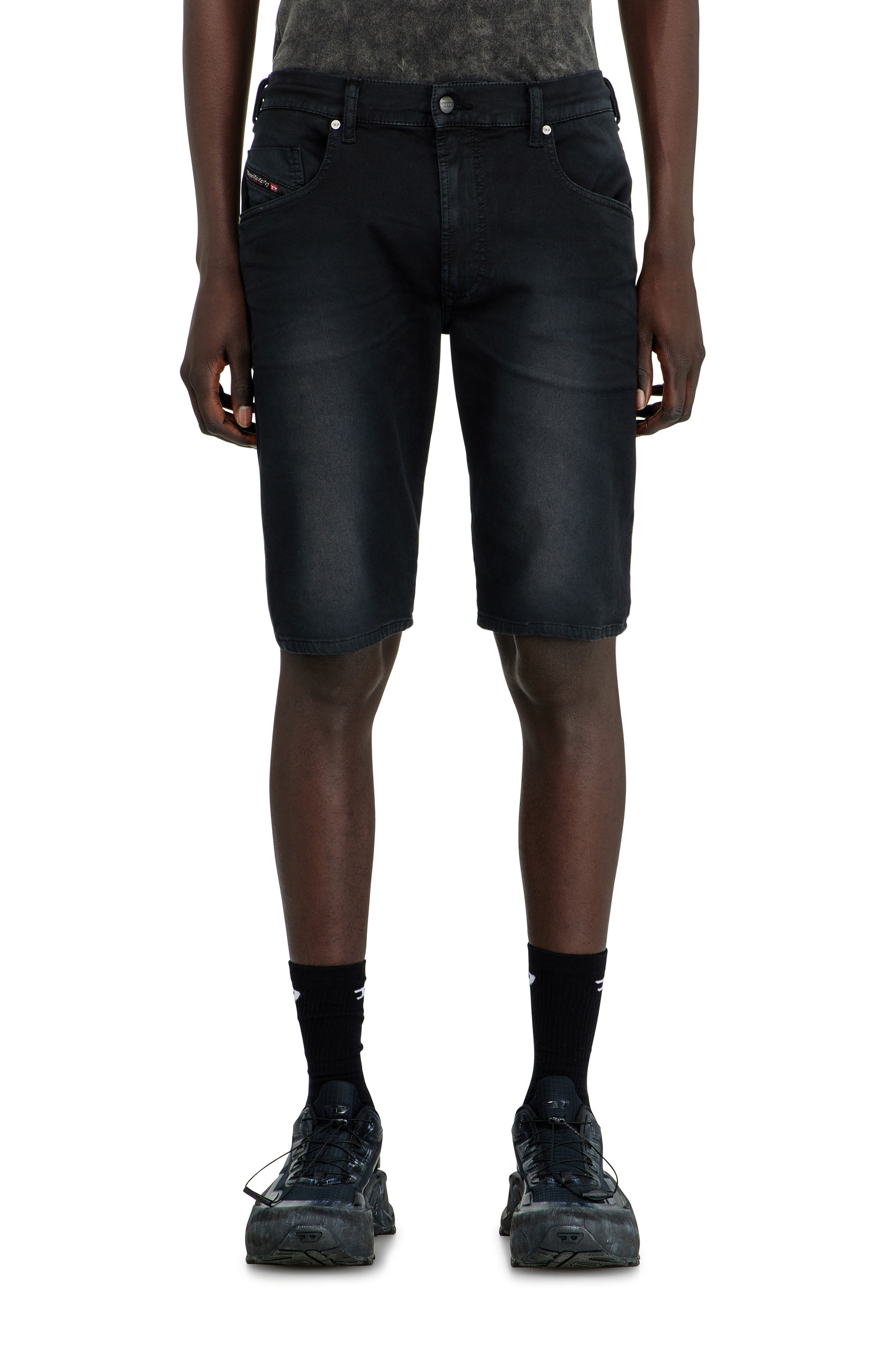 Diesel - Slim shorts in coloured denim - Denim short pants - Man - Black