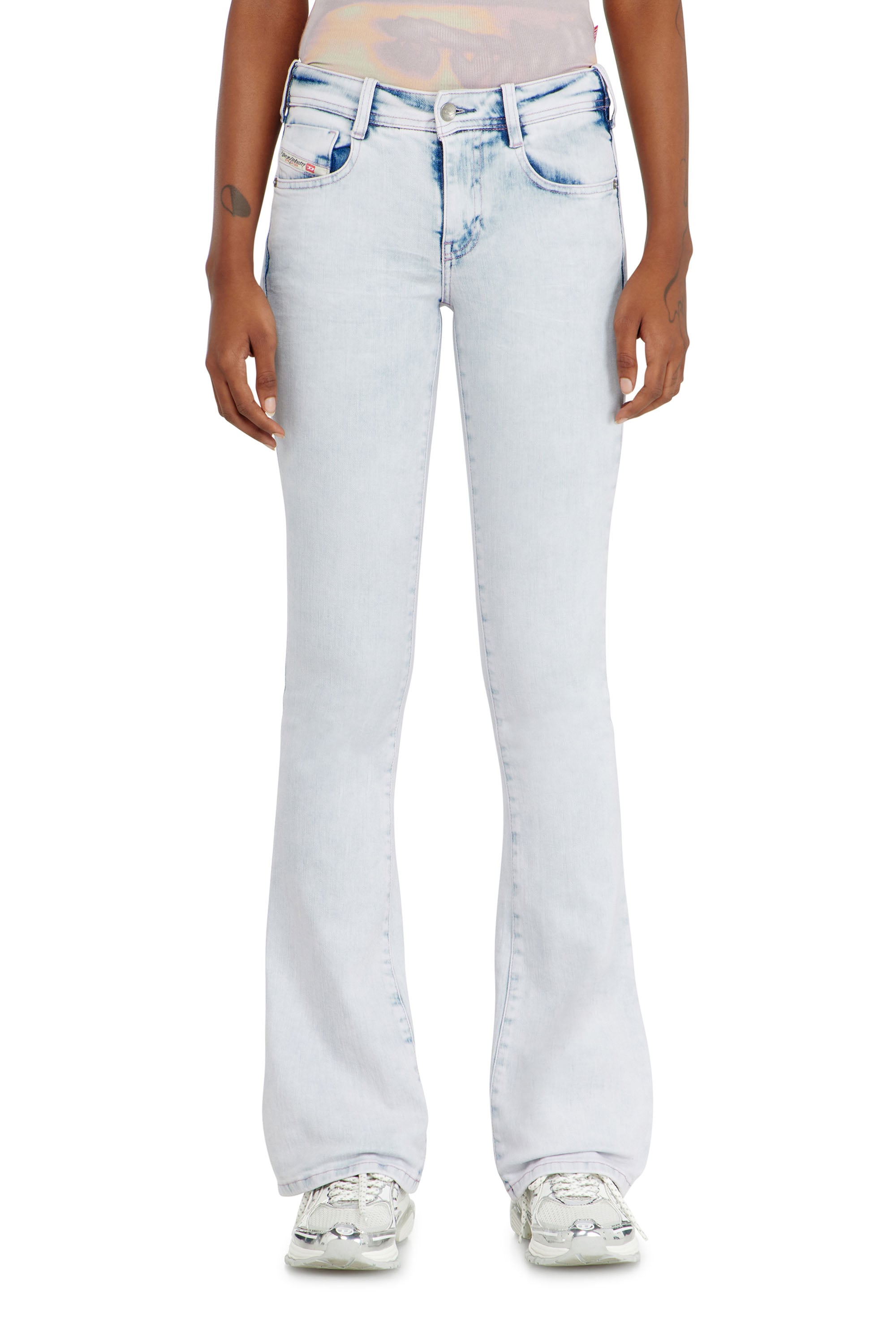 Diesel Bootcut Jeans Low Waist 1969 D-Ebbey, Colored, Zip fly