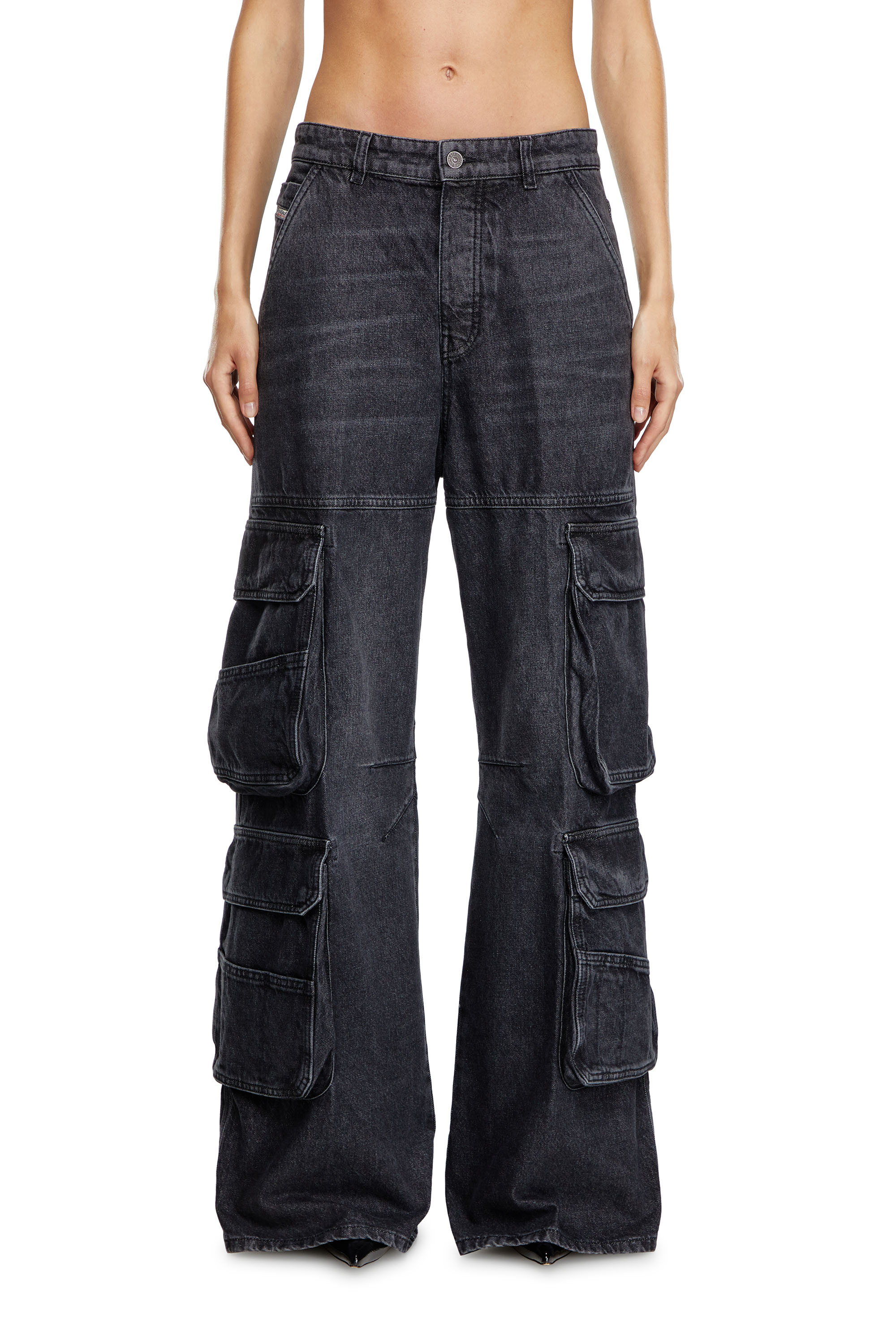 Diesel Mulher Preto - Relaxed Jeans Low Waist 1996 D-Sire - Jeans - Woman Tamanho 27
