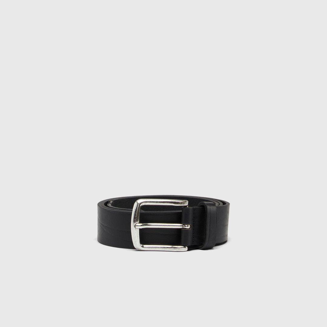 Diesel - Ceinture 3.9 cm en cuir traité avec logo diesel - Ceintures - Homme - Noir