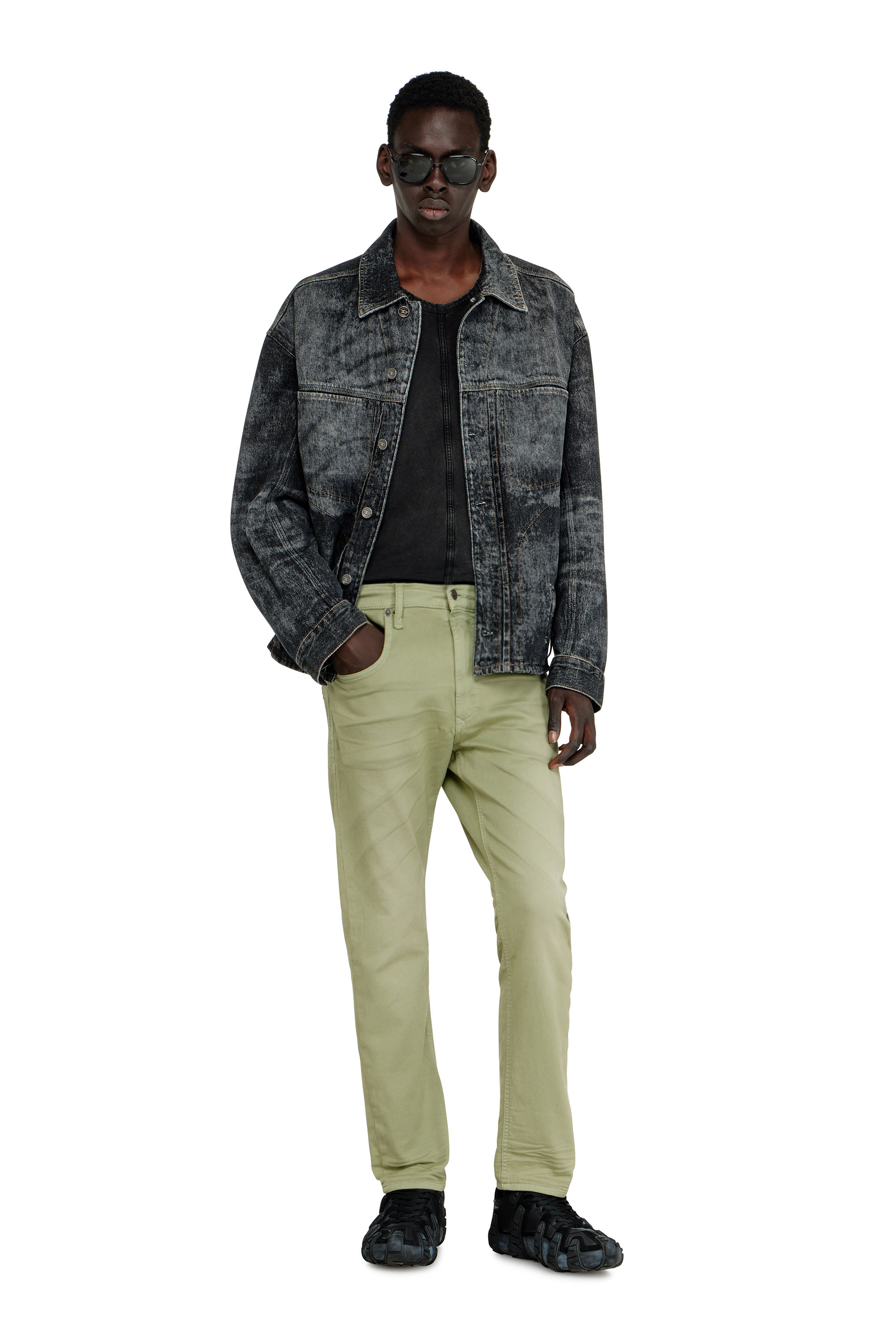 Diesel - Man's Regular 2032 D-Krooley-BW Joggjeans&reg; 0670M, Olive Green - 2