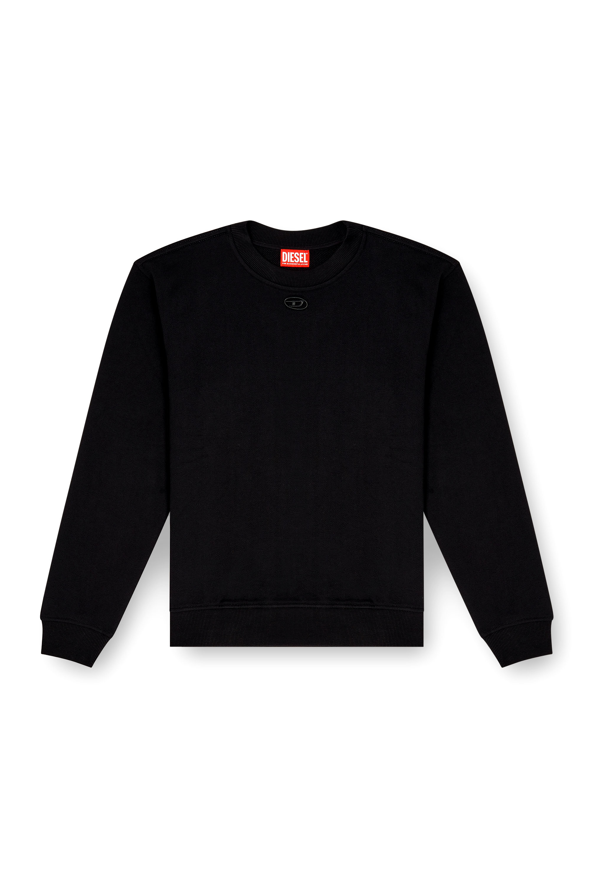 Diesel - F-NORMY-OD, Woman's Cotton sweatshirt with Oval D embroidery in Black - 3