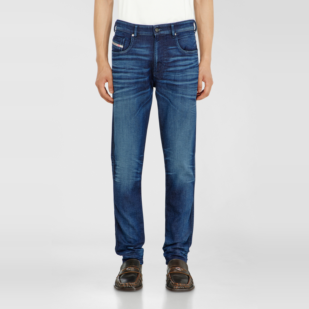 Diesel Slim Taille Moyenne 2062 D-Strukt Joggjeans, Bleu foncé, Fermeture zippée