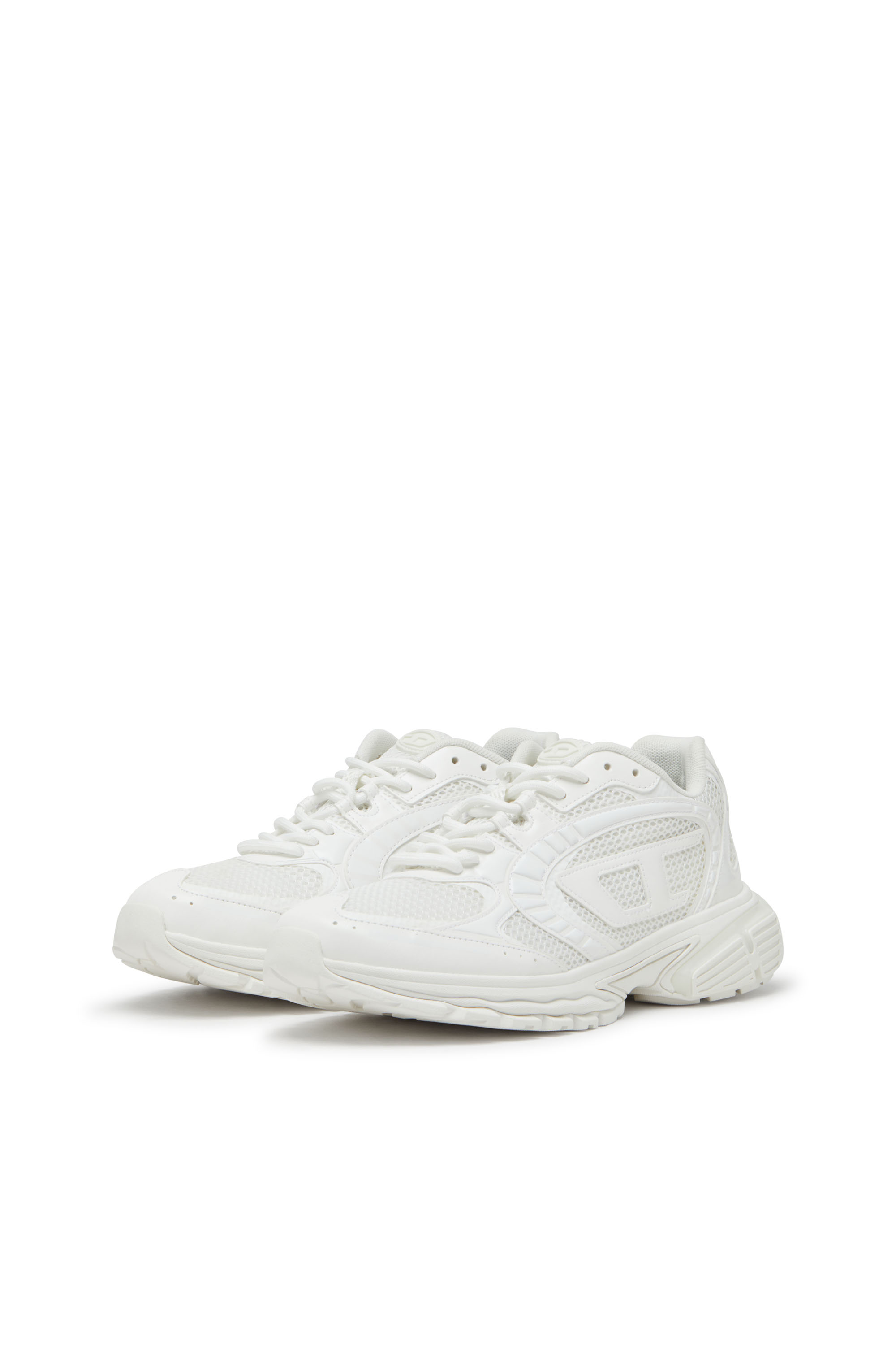 Diesel - S-PRO-V-DENSE LOW W, Woman's S-Pro-V-Dense-Monochrome mesh sneakers with Oval D logo in White - 9