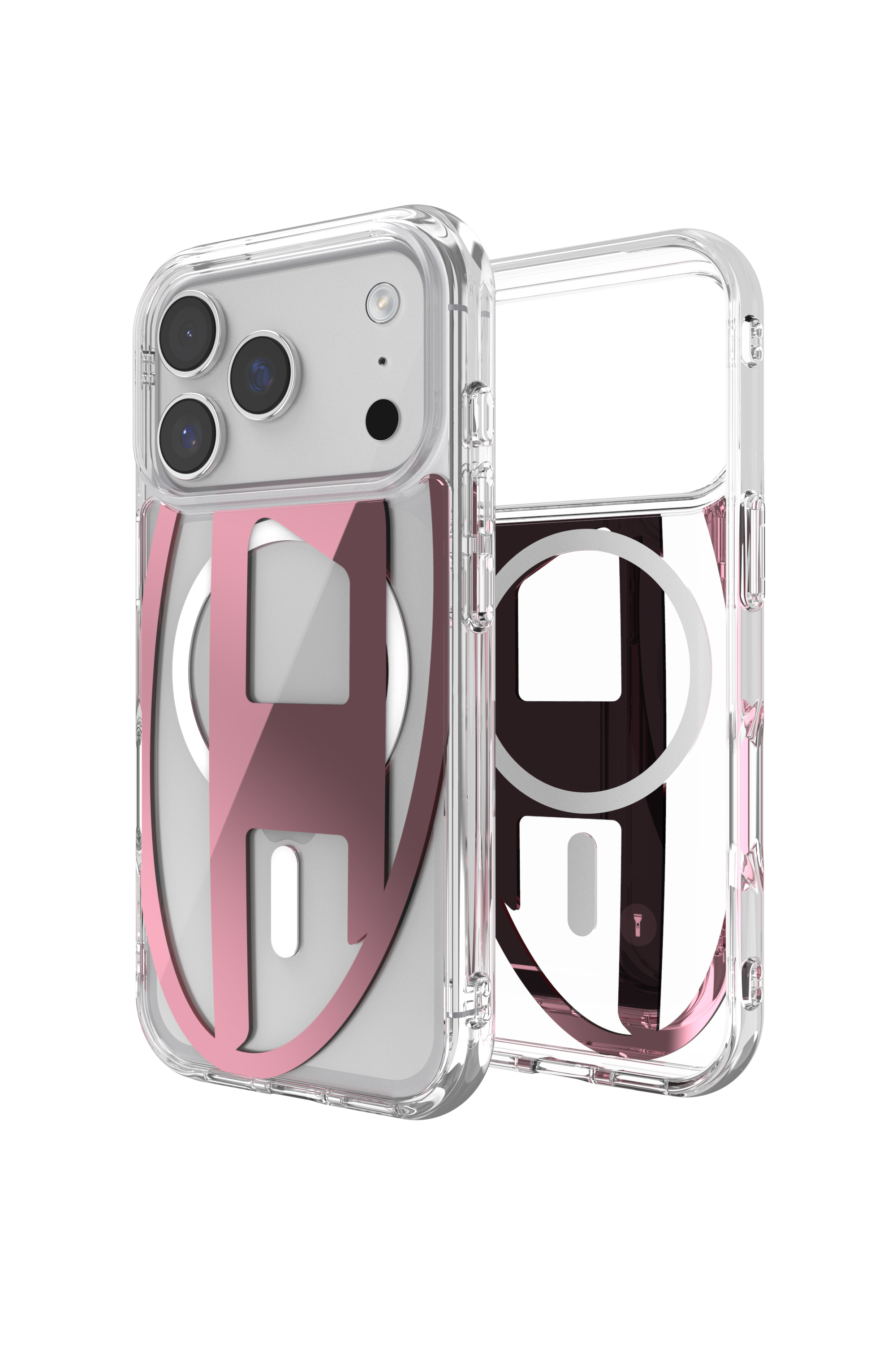 Diesel Roze - Oval D Metallic Case With Magsafe For Iphone Pro - Cases - Unisex Maat 17