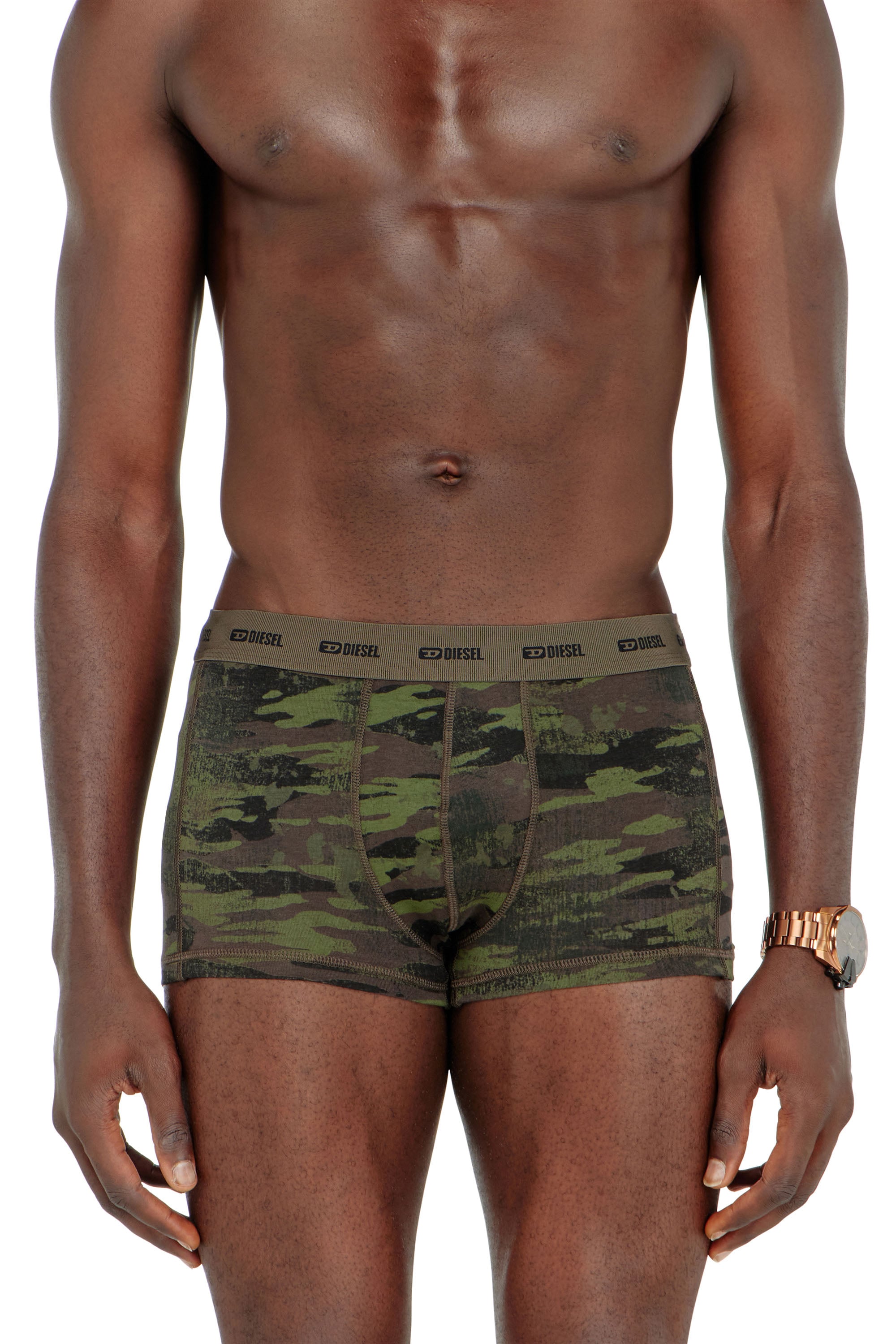 Diesel Herr Svart - Three-Pack Of Boxer Briefs Plain And Camo - Trunks - Man Medium
