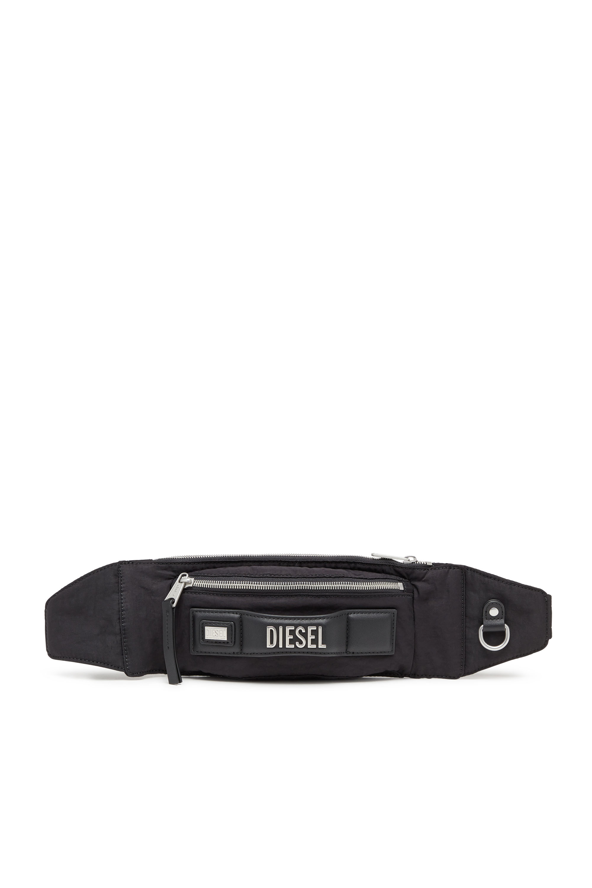 Diesel - Logos Belt Bag - Sac banane en nylon recyclé - Sacs ceinture - Mixte - Noir