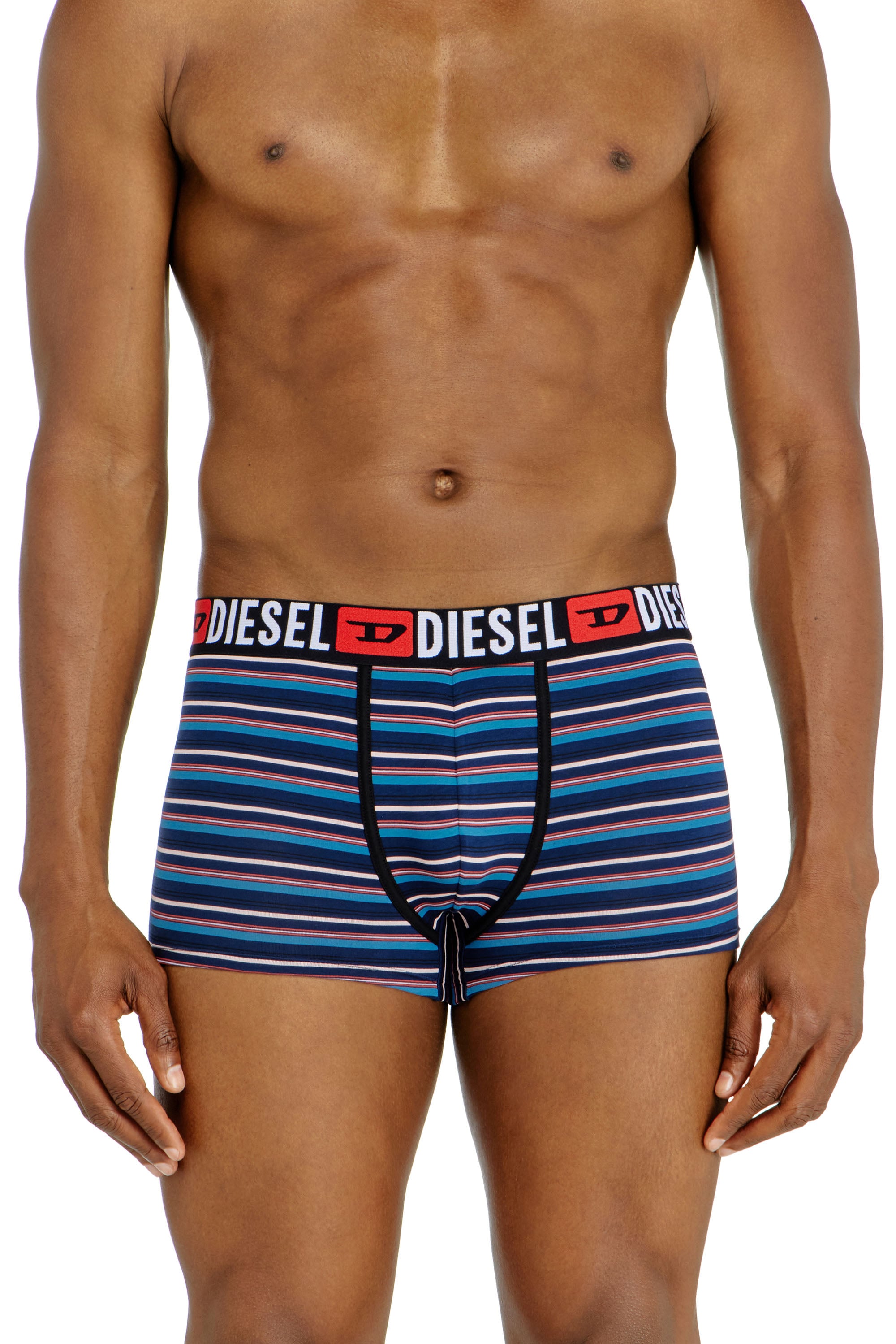 Diesel - 3-pack of stretch cotton trunks with stripes - Trunks - Man - Multicolor
