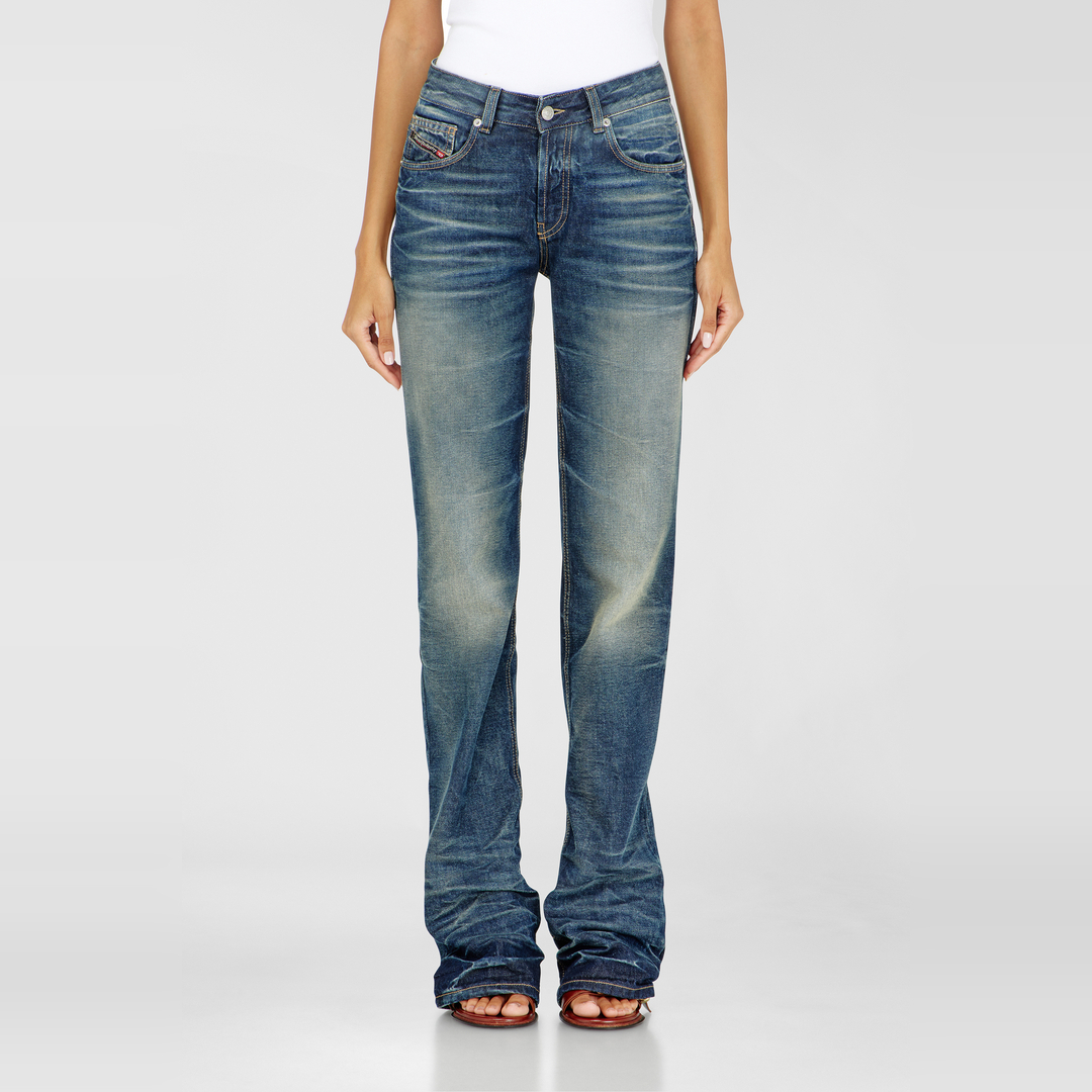 Diesel Regular Jeans Regular Waist D-Heel, Medium blue, Button fly