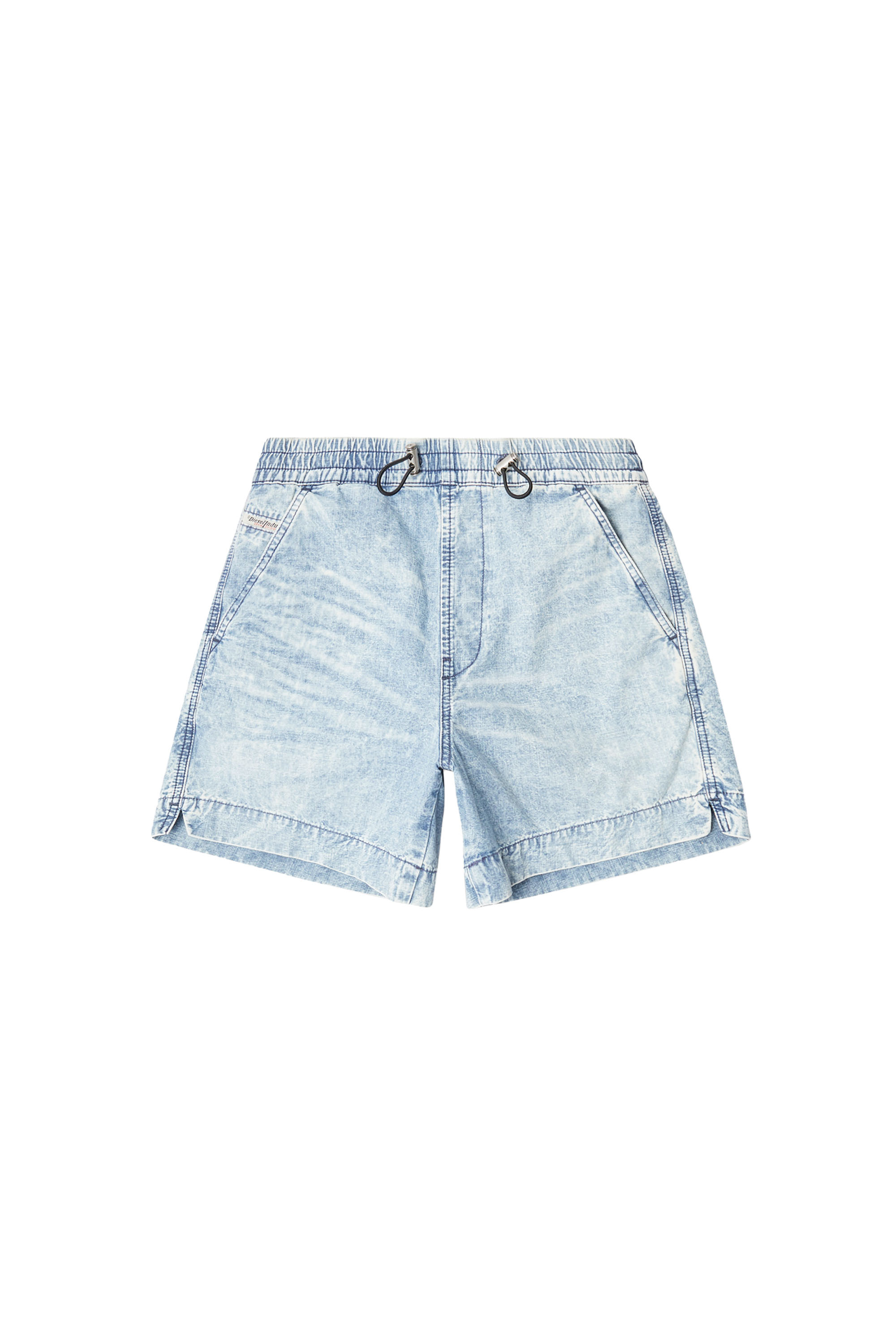 Diesel - D-TENNI-S, Unisex's Shorts in marbled denim in Light Blue - 3