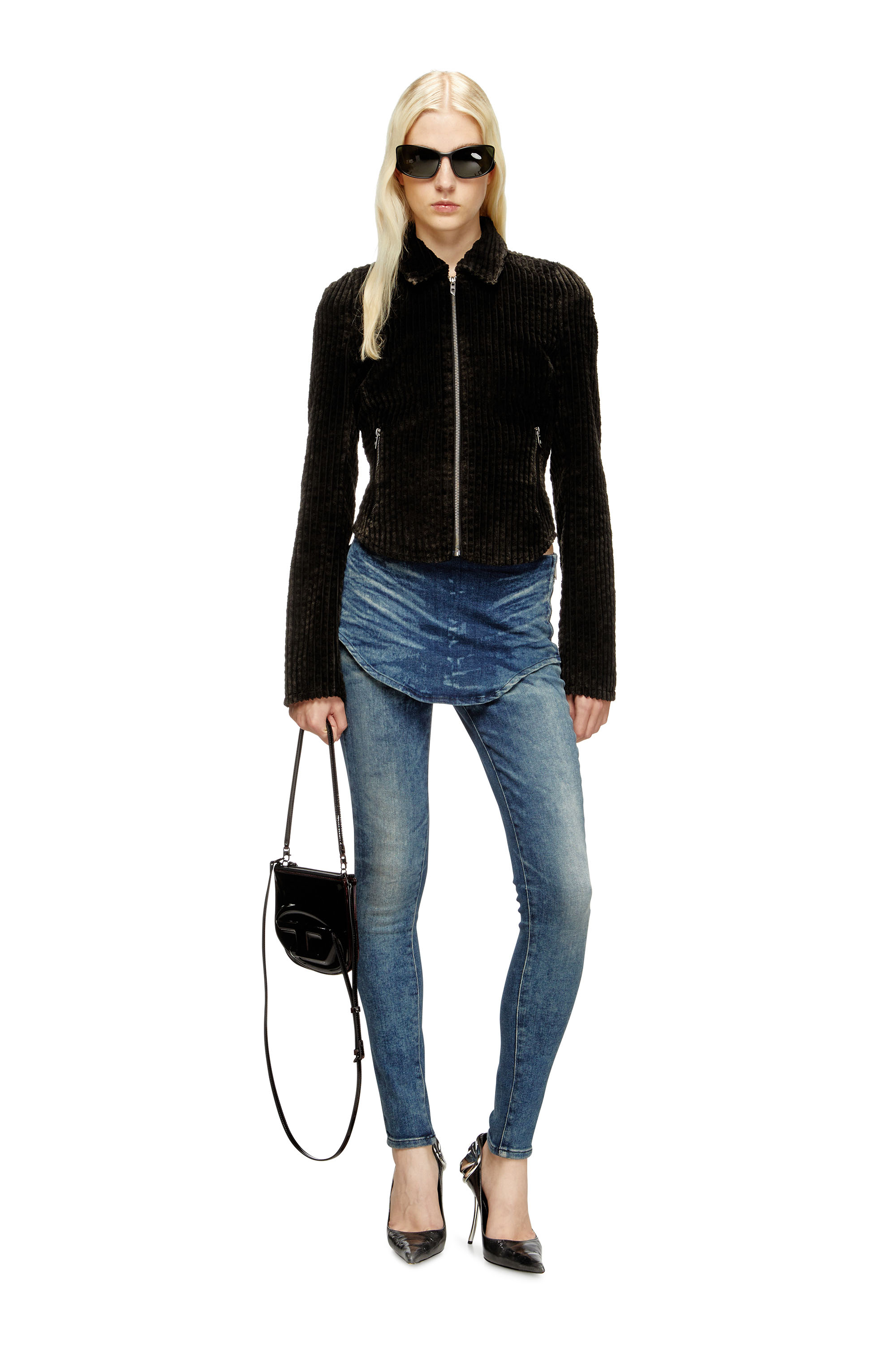 Diesel - G-ENEA, Woman's Shirt-jacket in cotton corduroy in Brown - 2