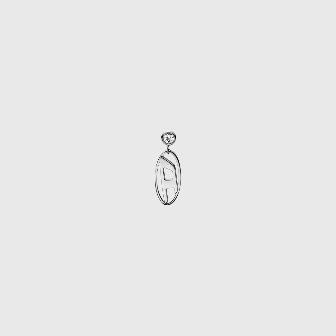 Diesel - Boucles d'oreilles pendantes en acier inoxydable - Boucles d'oreilles - Mixte - Gris argenté