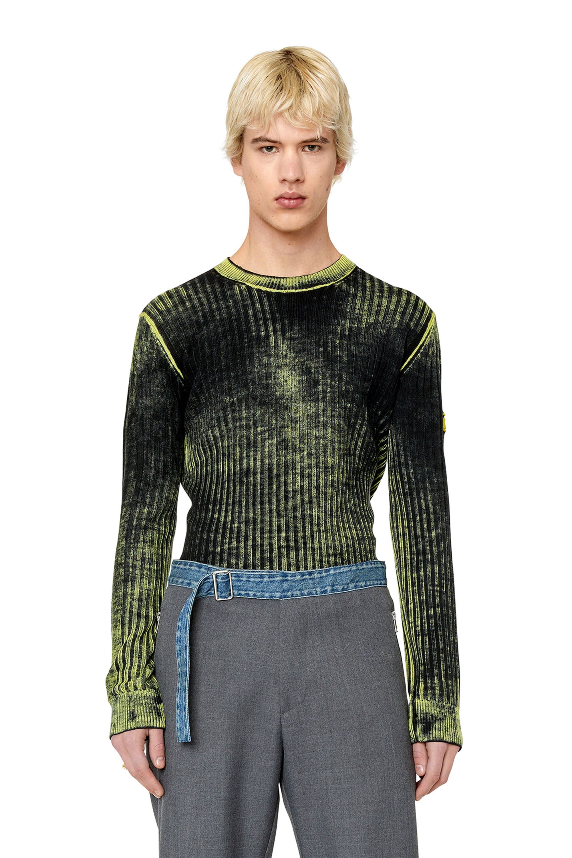 Diesel - Printed wool jumper - Knitwear - Man - Green