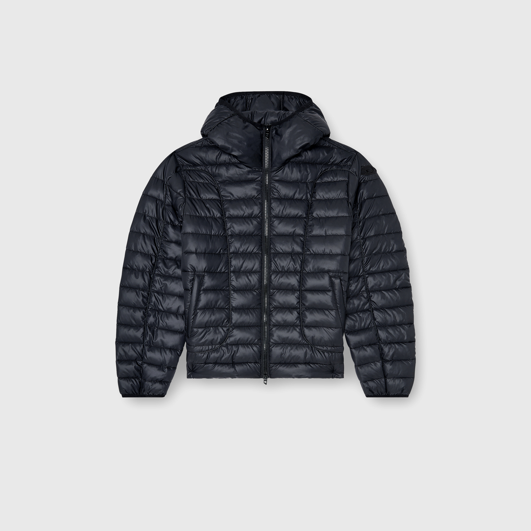 Diesel - Doudoune avec passepoil ton sur ton - Vestes d'hiver - Homme - Noir