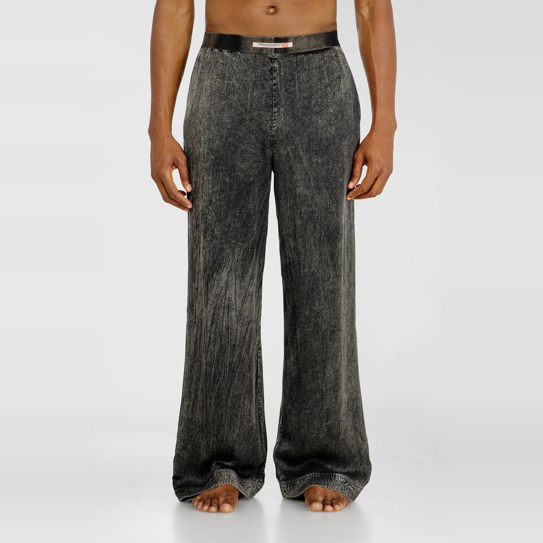 Diesel - Viscose pants with a fluid fit - Pants - Man - Grey