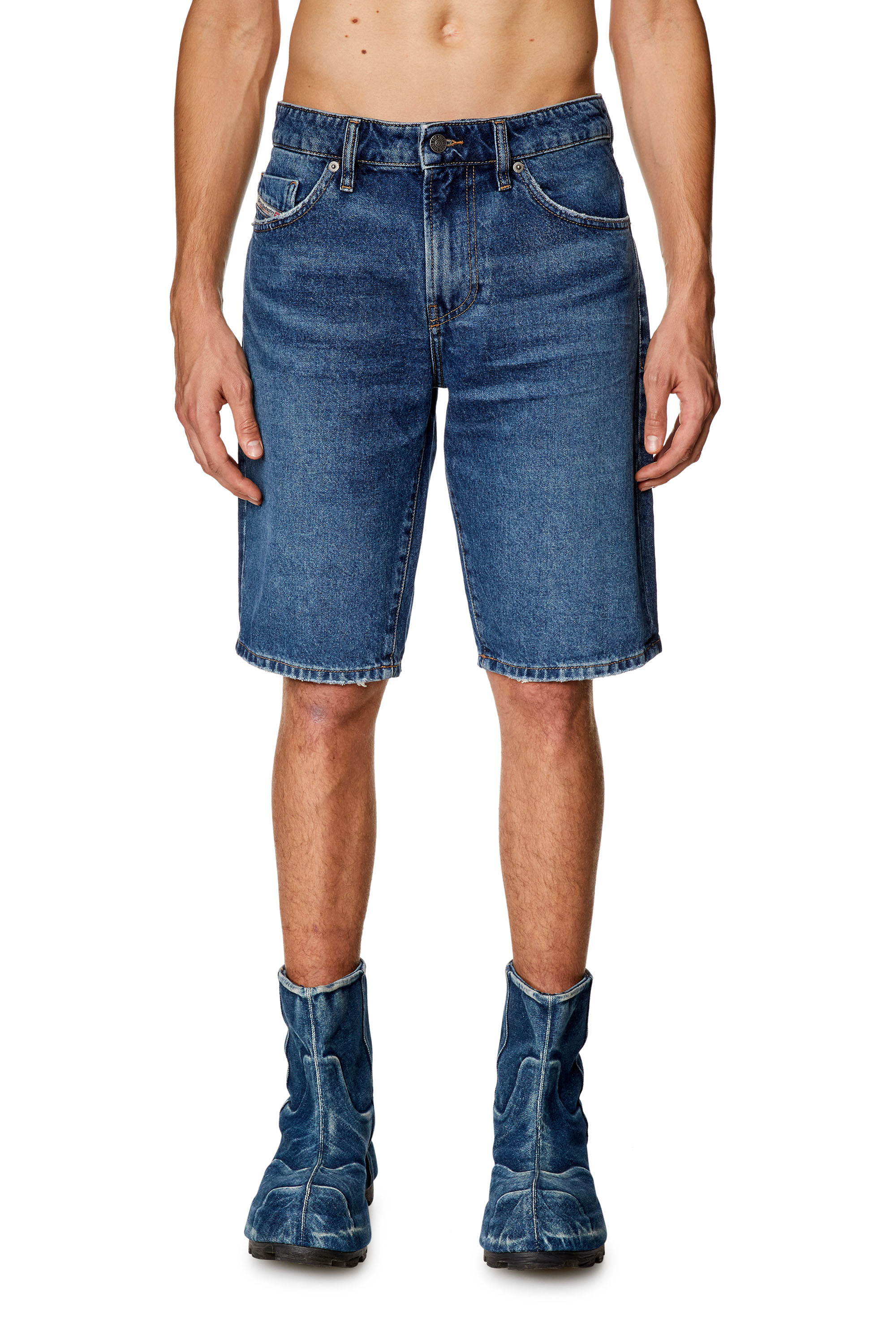 Diesel - Pantalones cortos vaqueros slim - Shorts - Hombre - Azul marino