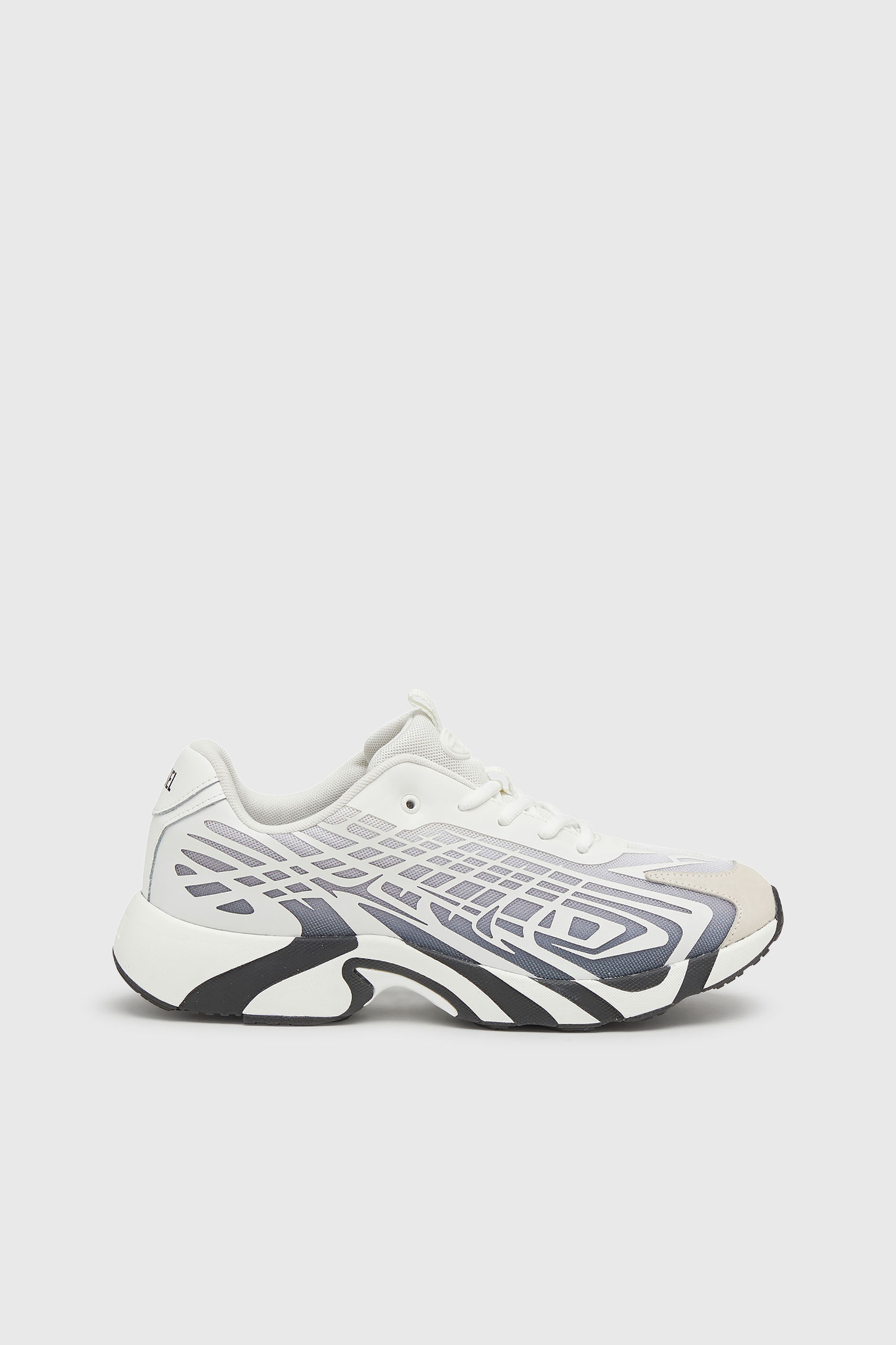 Diesel - D-Vit-Sneakers in striped dégradé mesh - Sneakers - Man - White