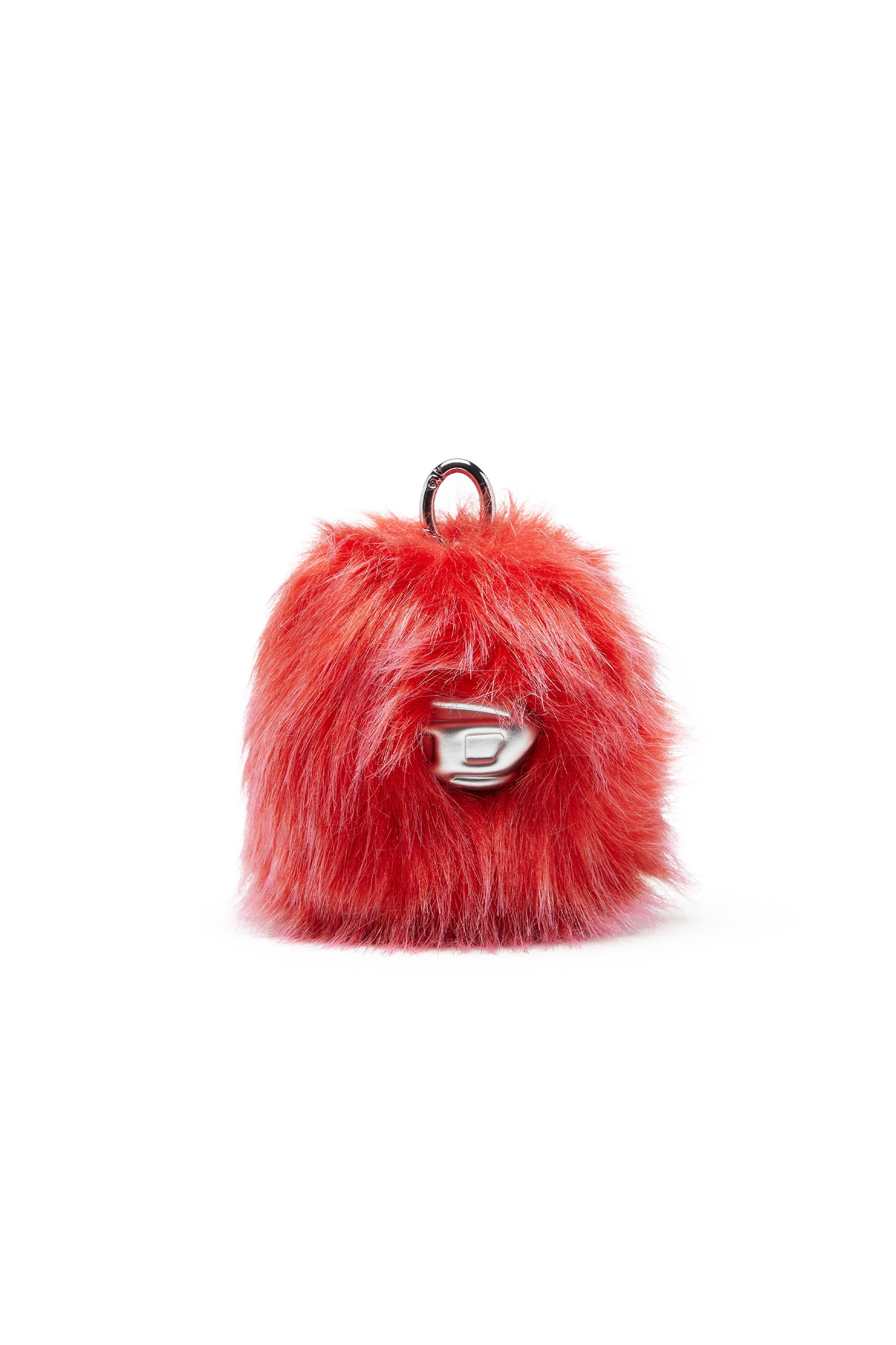 Diesel - Furry charm with pendant - Charms and Keyrings - Unisex - Red