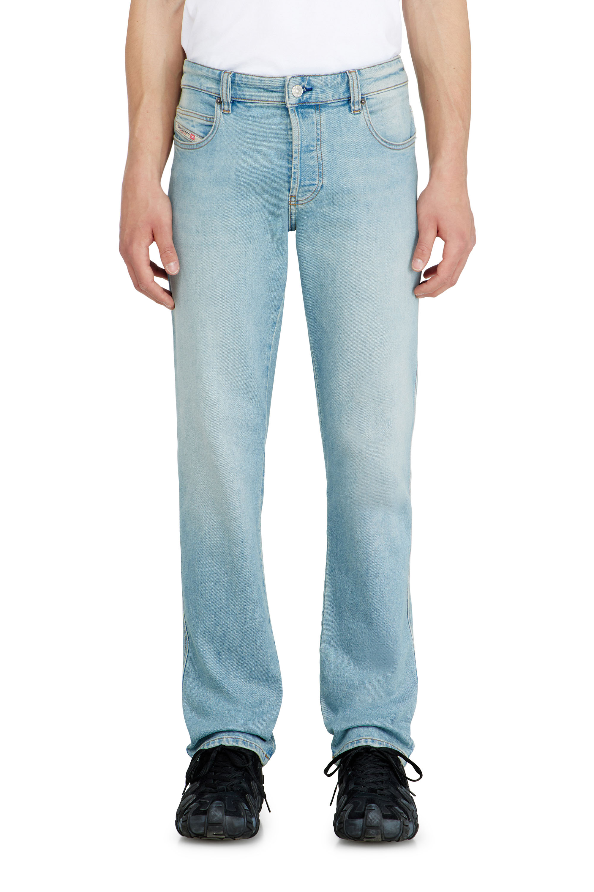 Diesel Blu Uomo Jeans Slim Vita Media 1993 D-Vyl, Chiaro, Chiusura Con Bottoni Taglia 32