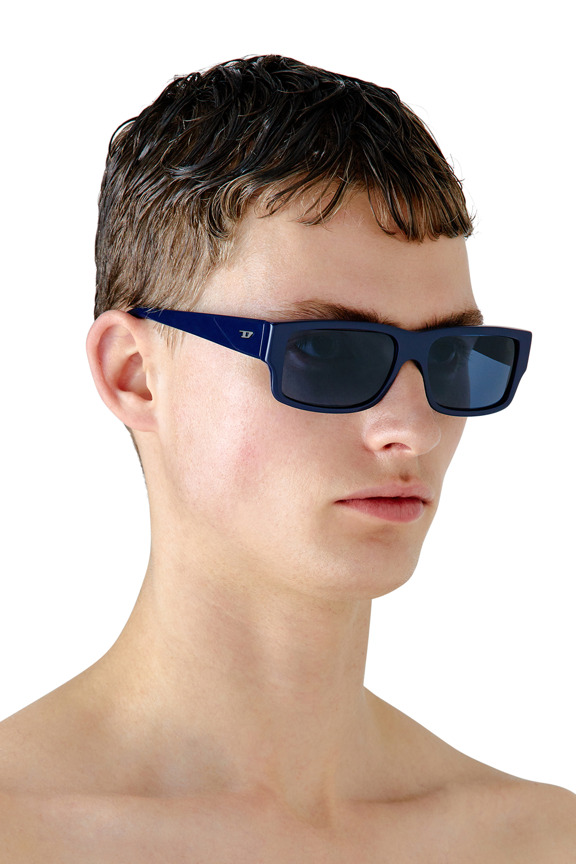 Diesel - 0DL2003 SIZE 57, Man's Rectangle sunglasses in Blue - 4