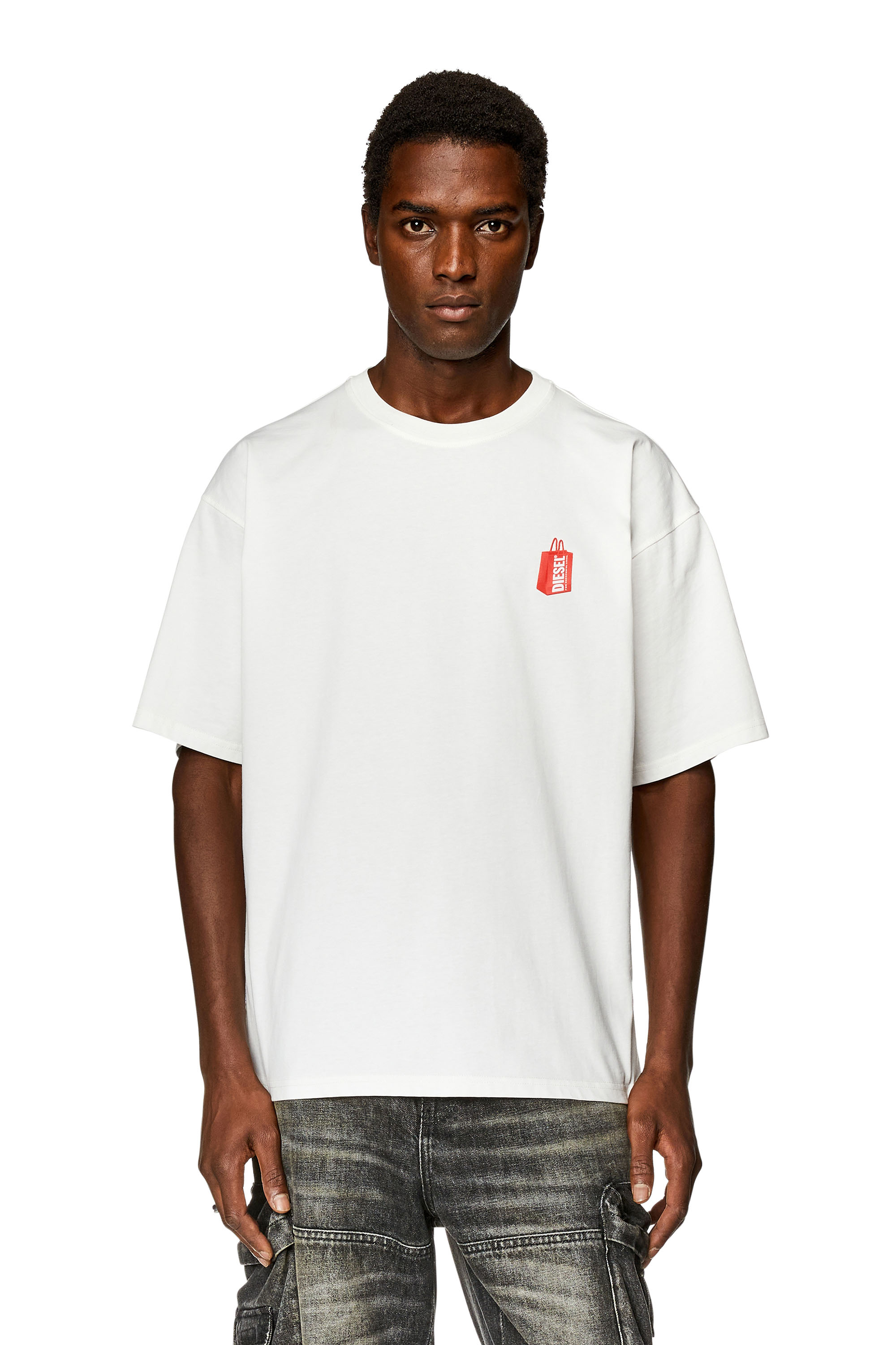 Diesel - T-shirt con stampa sneaker Prototype - T-Shirts - Uomo - Bianco