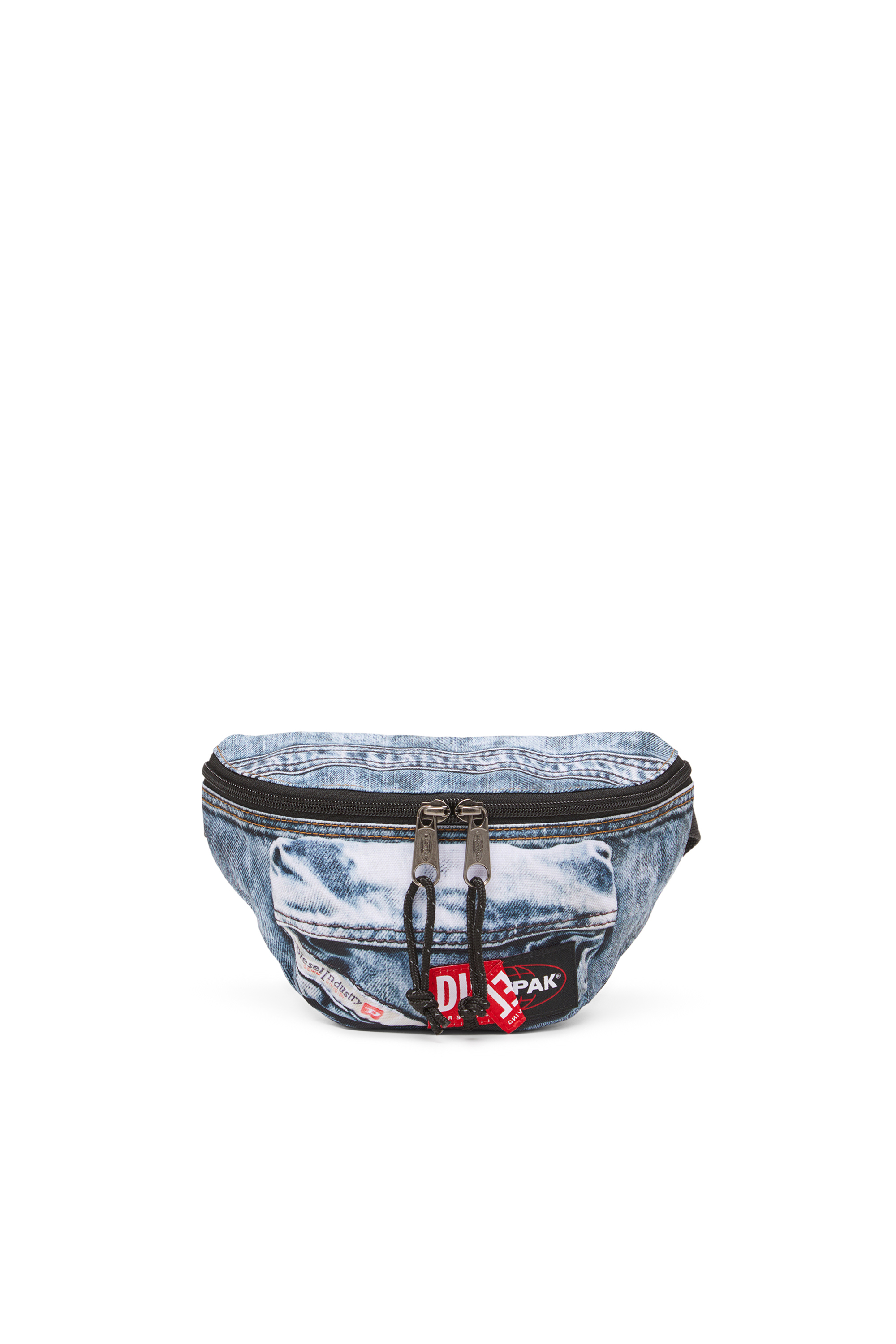 Diesel Belt Bag In Trompe L'oeil Denim In Blue